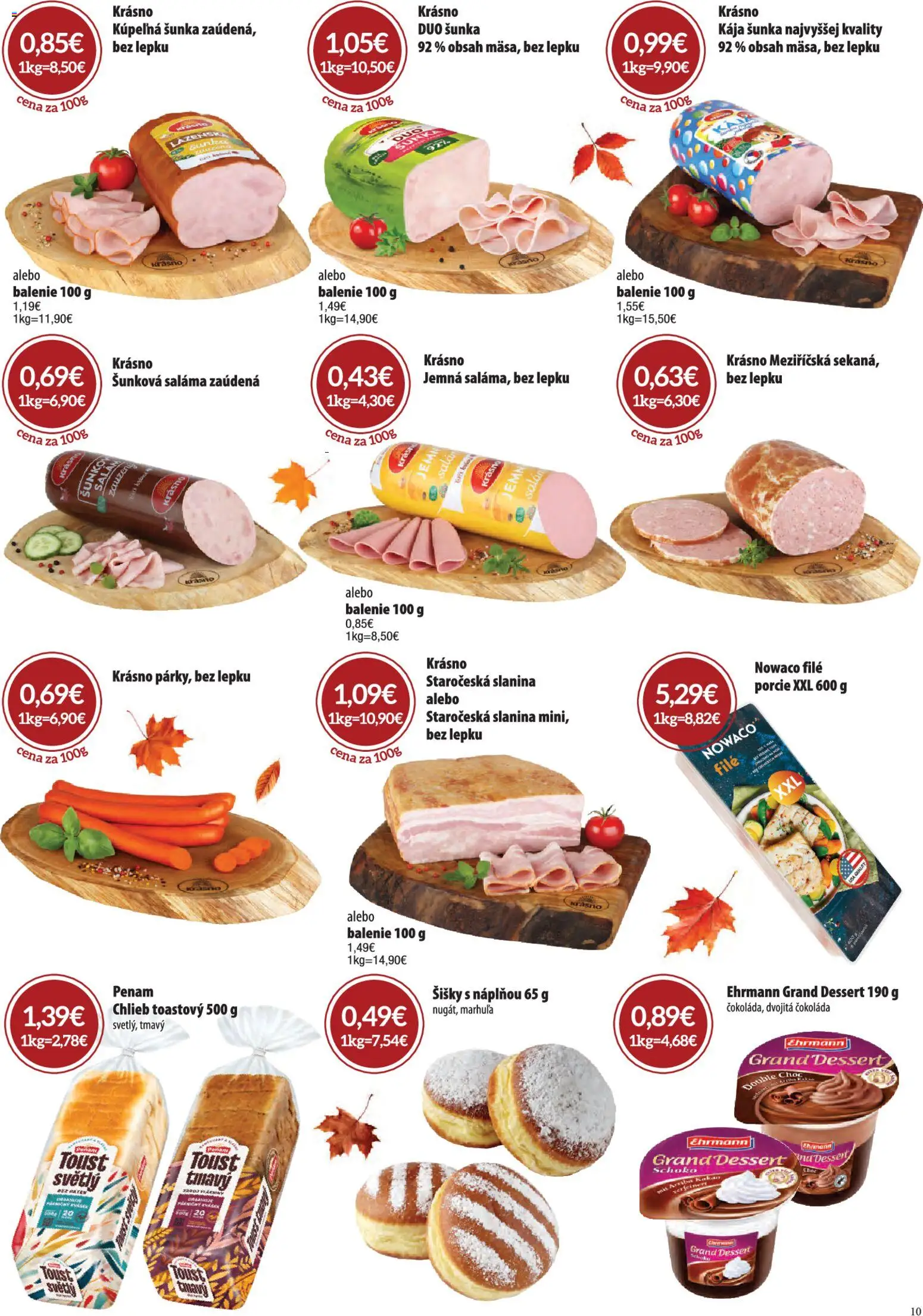 Náhľad CBA Komfos letáku platného od 01.10.2026 - Šišky, Čokoláda, Kúpelňa, Chlieb, Šunka, Slanina, Saláma, Filé
