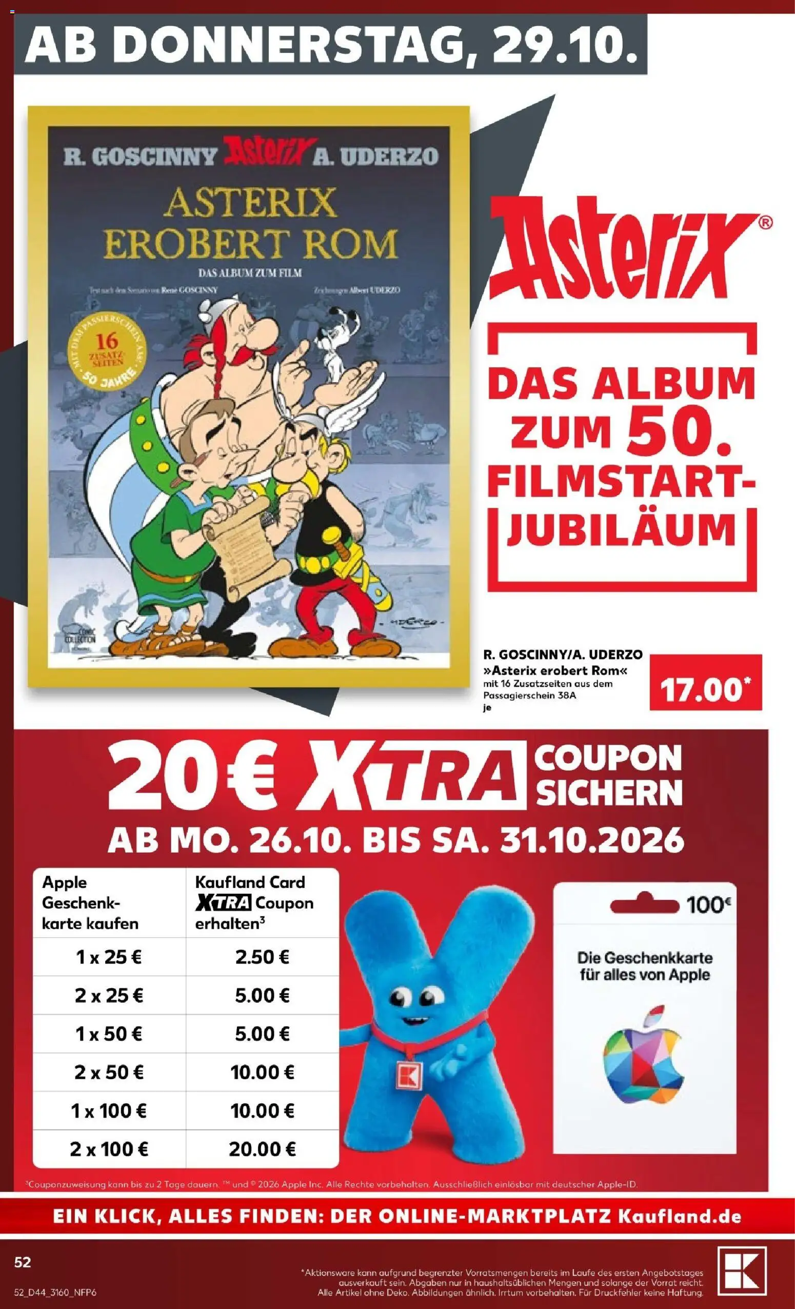 Vorschau von dem Prospekt des Geschäftes Kaufland, gültig ab dem 26.10.2026 - Apple
