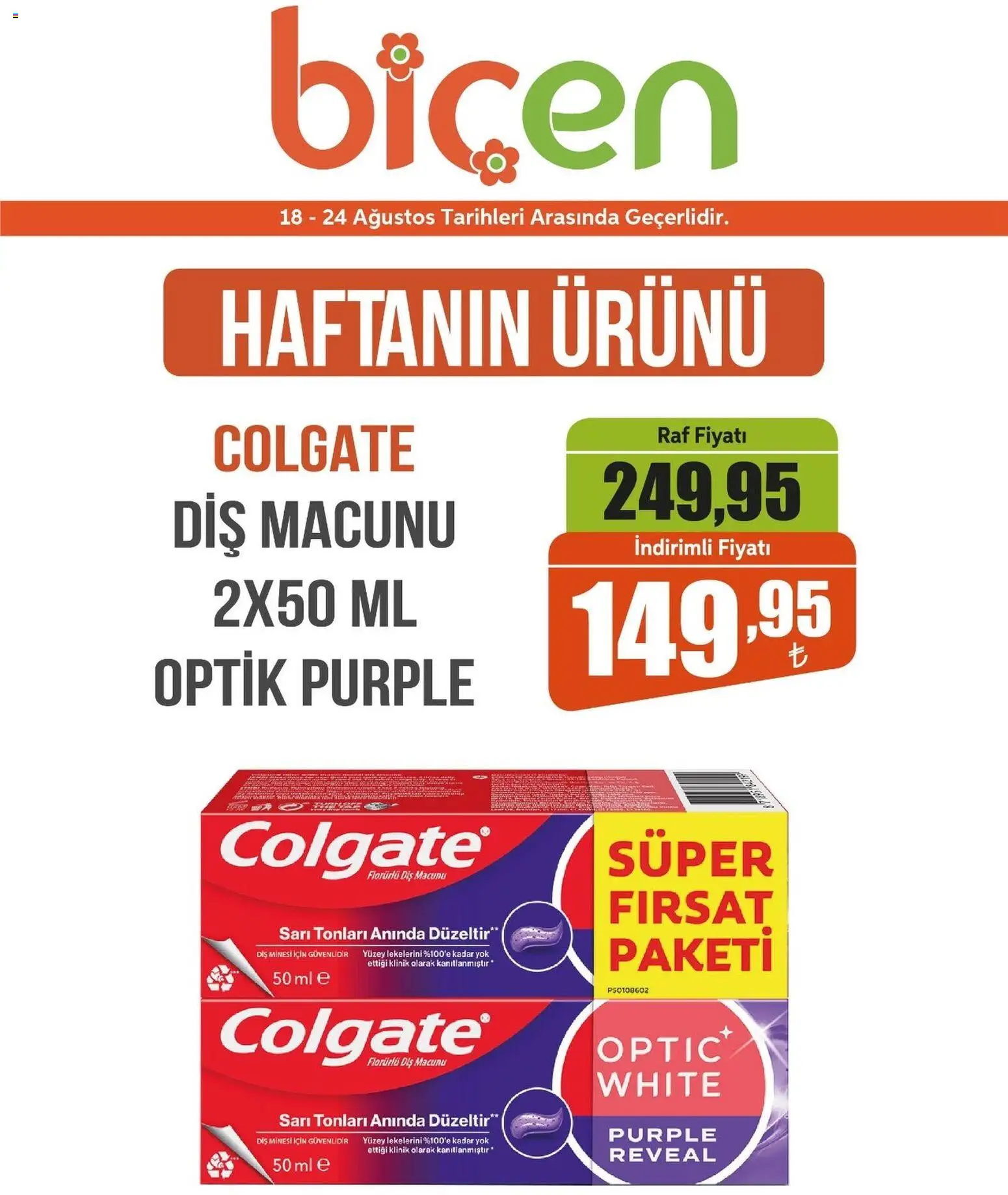 Biçen Market Biçen Market - Haftanın Ürünü 18.08.2026 - Broşürünün önizlemesi