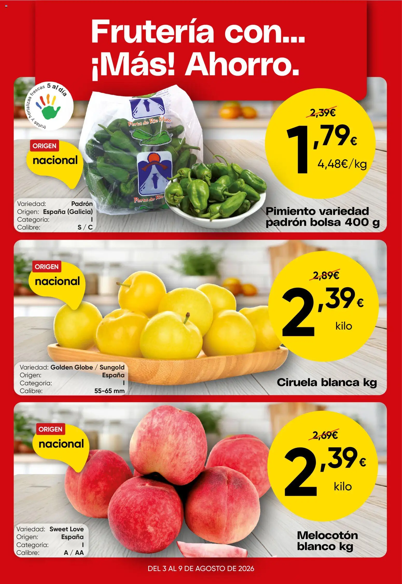 Vista previa del folleto de la tienda Froiz válido desde el 03/08/2026 - Bolsa, Pimiento