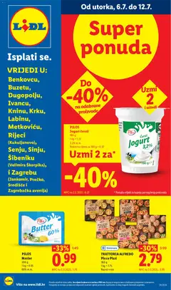 Pregled letka Lidl Super ponuda trgovine Lidl vrijedi od 06.07.2026