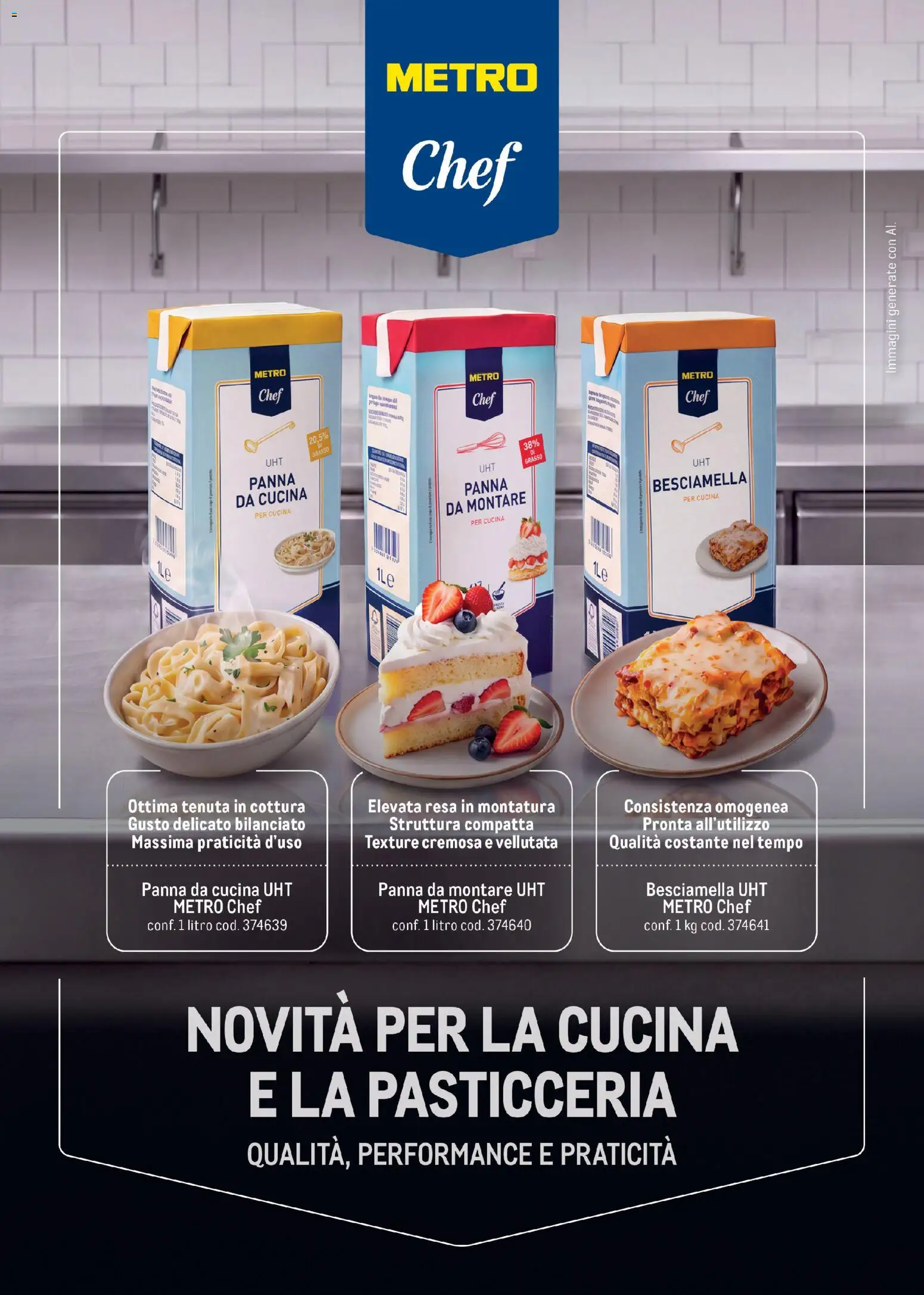 Anteprima dell'opuscolo Metro volantino dal negozio Metro valido da 22/10/2026 - Besciamella, Panna, Panna da montare, Panna da cucina