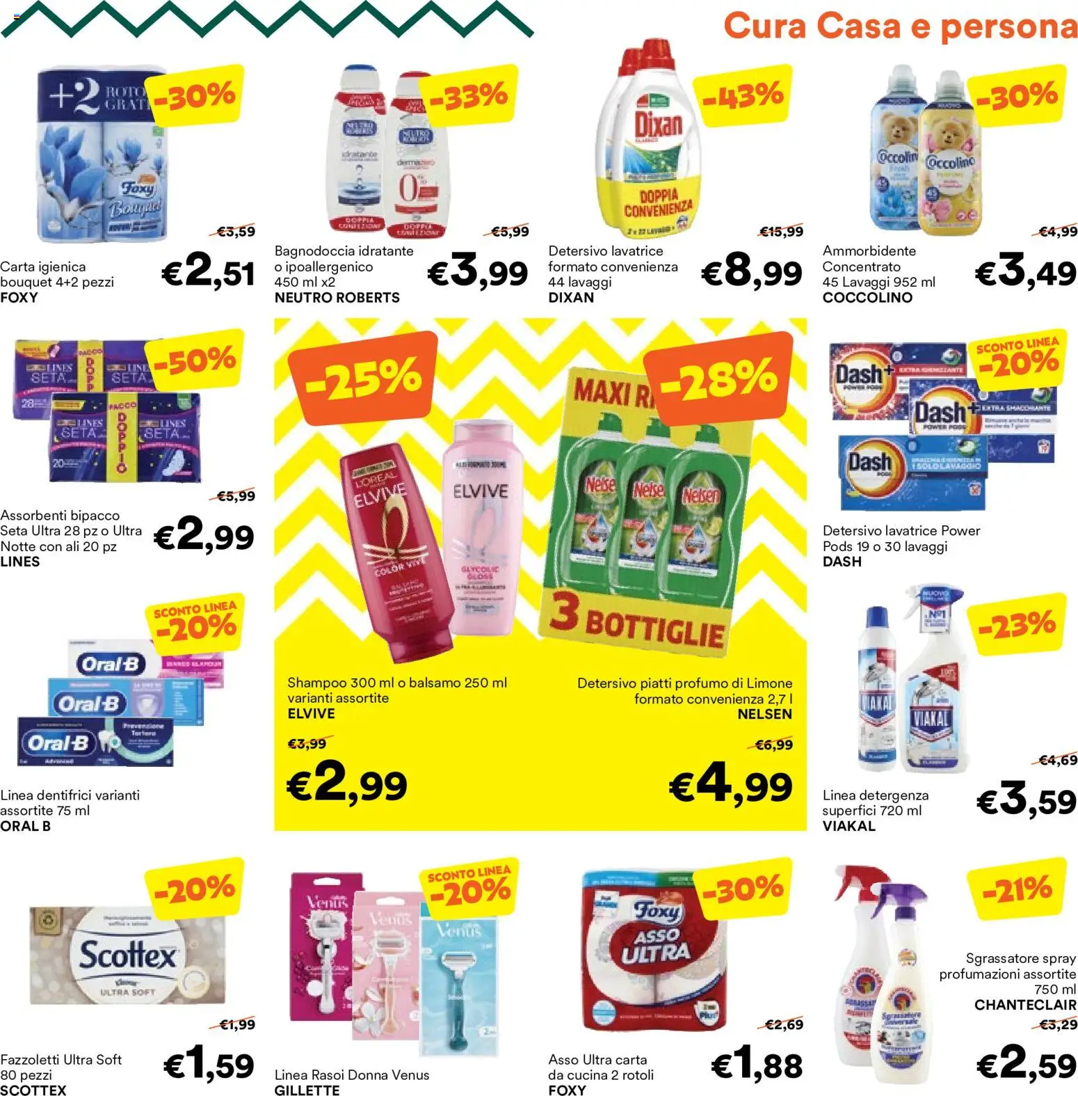 Anteprima dell'opuscolo Unes volantino dal negozio Unes valido da 26/08/2026 - Piatti, Shampoo, Profumo, Carta igienica, Ammorbidente, Assorbenti, Balsamo, Sgrassatore