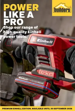 Preview of Builders flyer valid from 01/09/2026