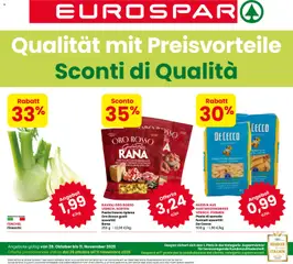 Anteprima dell'opuscolo Eurospar volantino Ora dal negozio Eurospar valido da 29/10/2026
