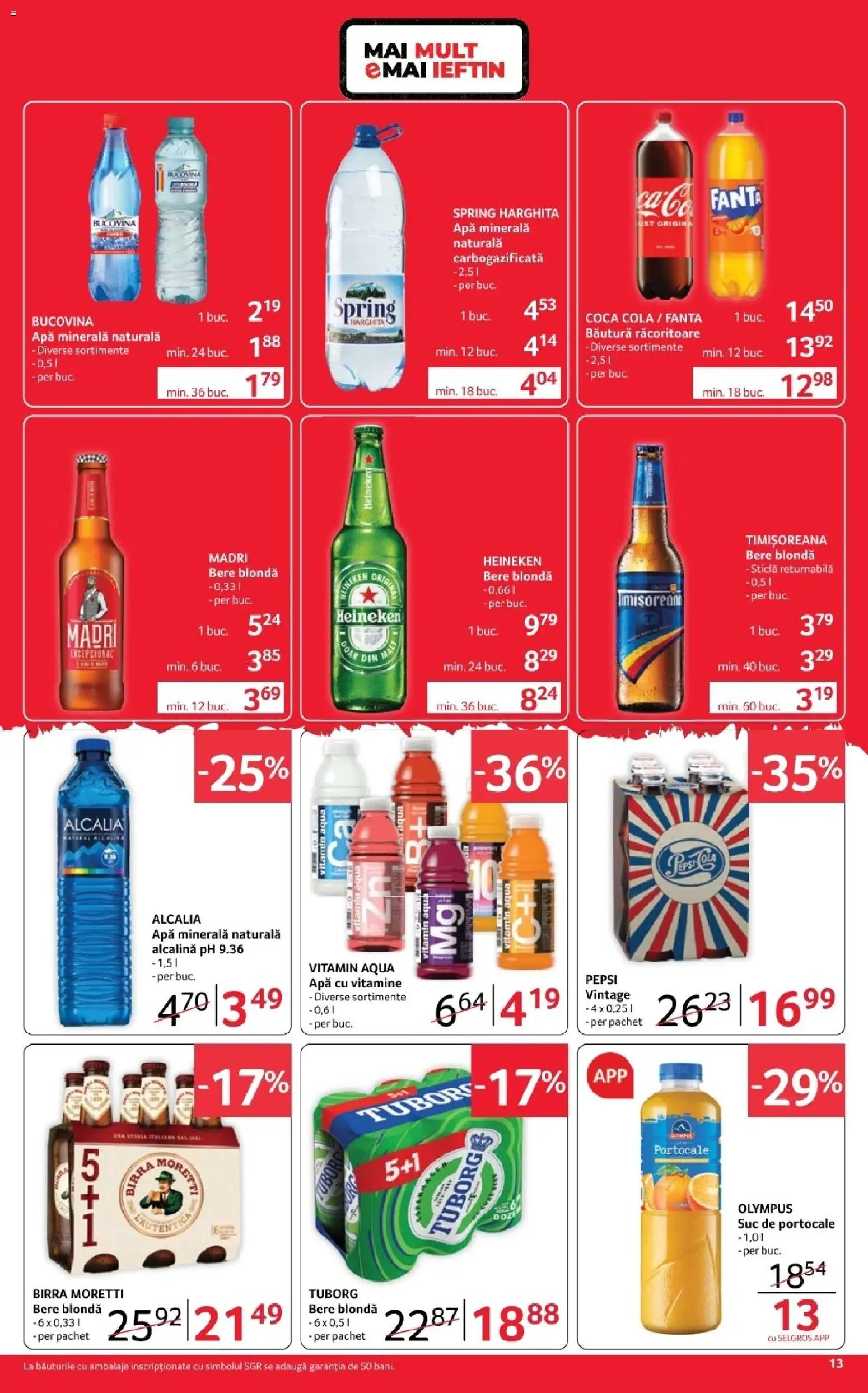 Previzualizarea de cataloage: Selgros Selgros Catalog Magazine Mici valabil de la 30.10.2026 - Coca cola, Bere, Pepsi, Aqua, Suc, Apa minerala, Bautura racoritoare, Apă cu vitamine