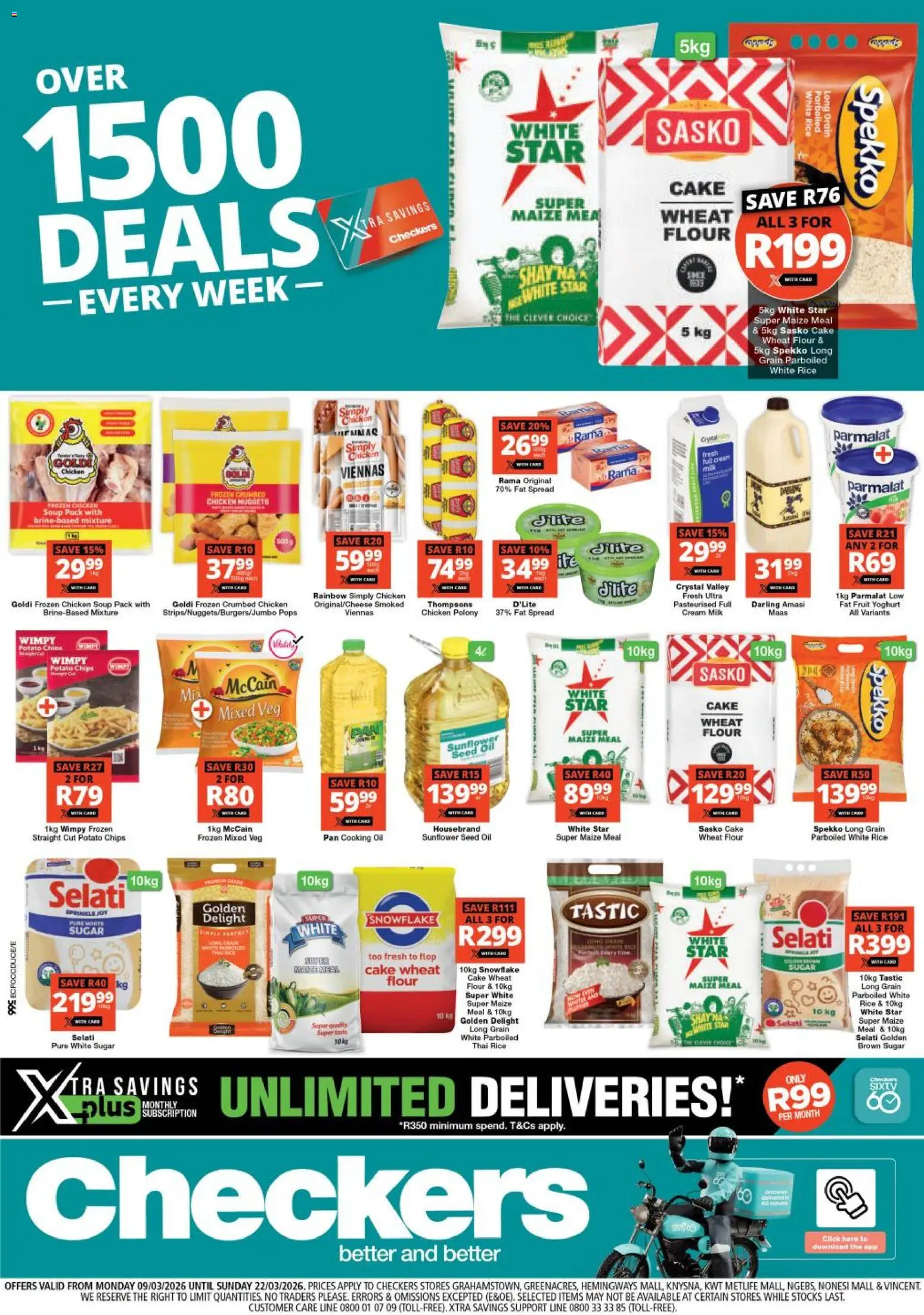 Checkers - Eastern Cape - Xtra Savings Deals 09/03 - 22/03/2026