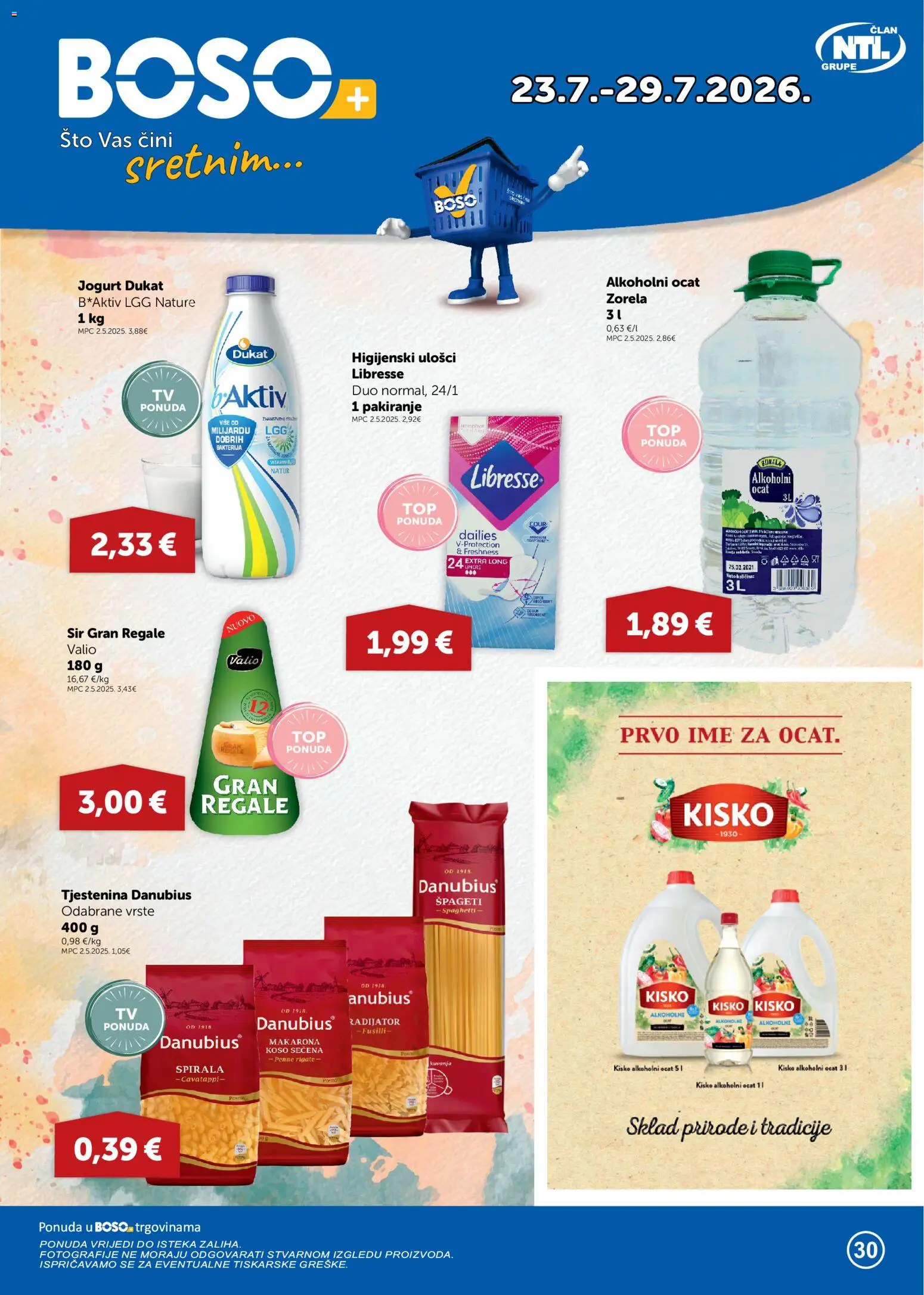 Pregled letka Boso Katalog trgovine Boso vrijedi od 23.07.2026