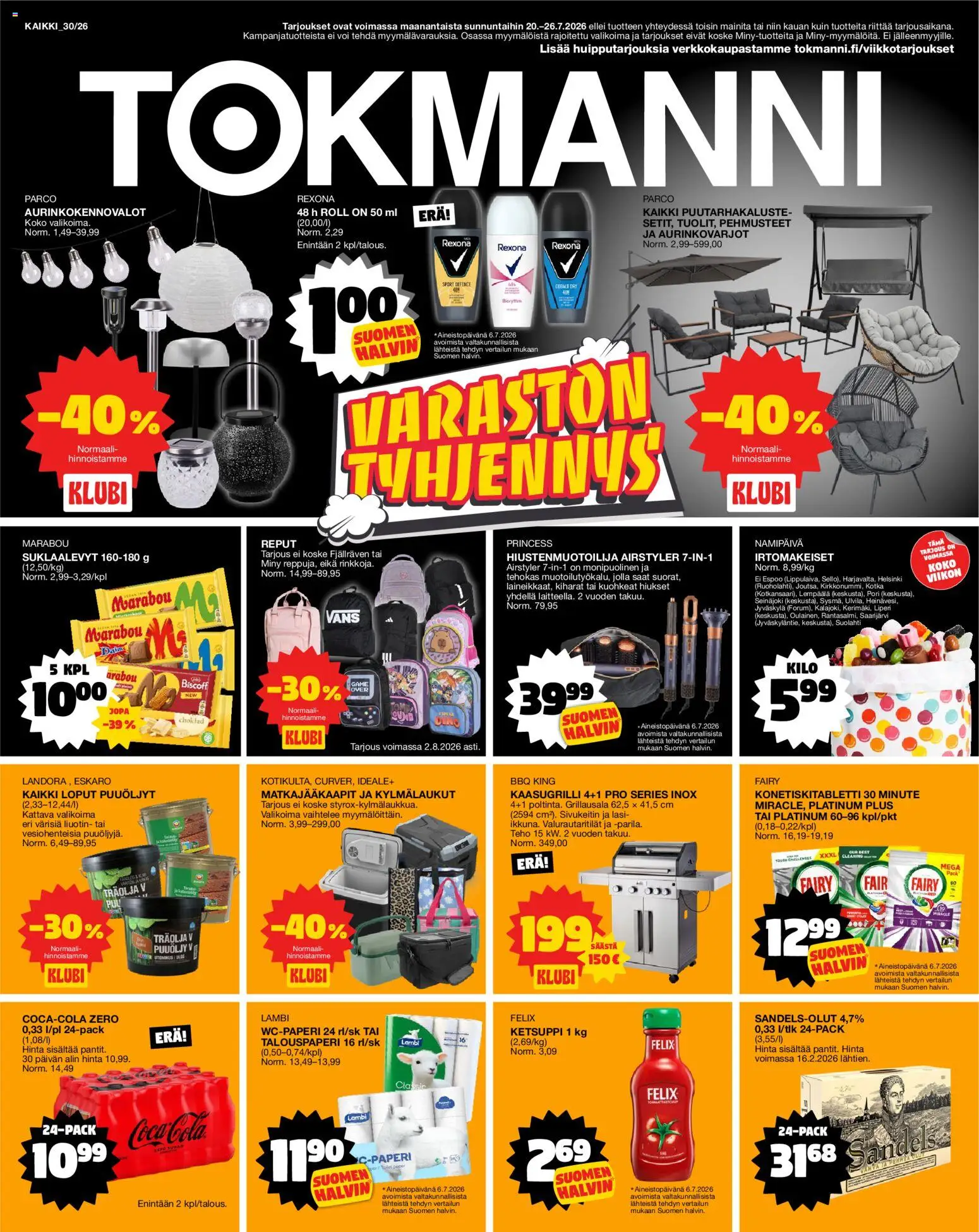 Kaupan Tokmanni Tokmanni tarjoukset esikatselu, voimassa 20/07/2026