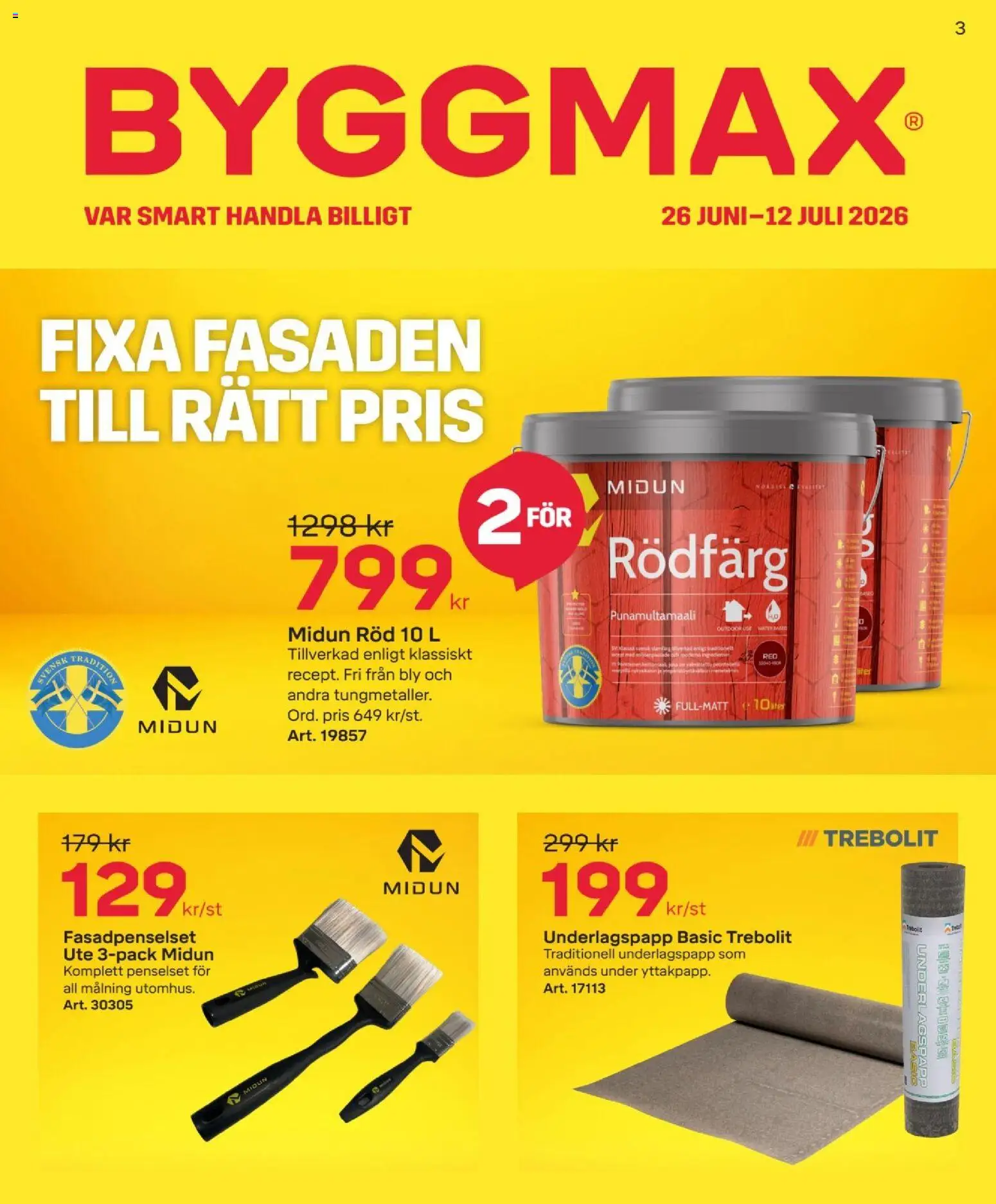 Förhandsgranska reklamblad ByggMax erbjudanden från butik ByggMax gäller från 26/06/2026