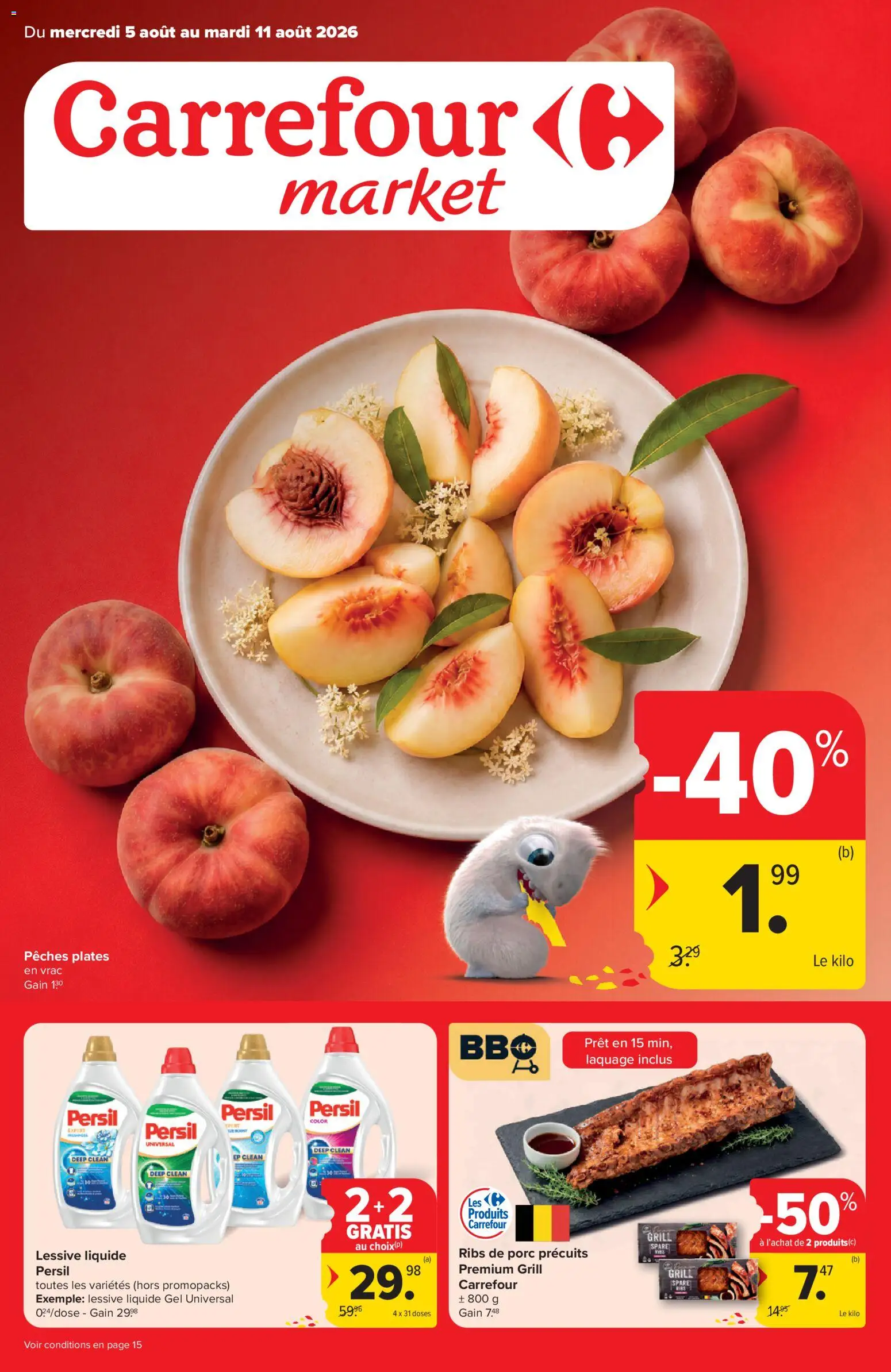Voorbeeld van Carrefour market folder semaine 32 van winkel Carrefour market geldig vanaf 05/08/2026