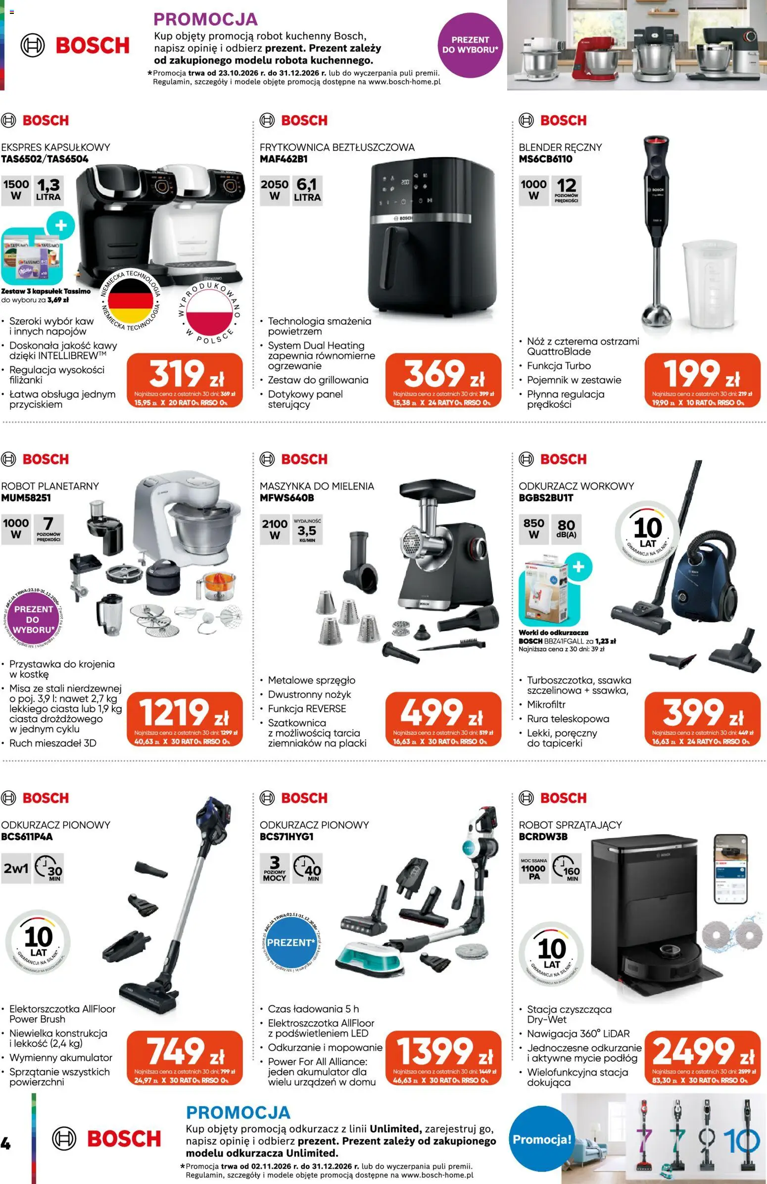 Pogląd gazetki "Max elektro gazetka" ze sklepu Max elektro ważnej od 29.10.2026 - Frytkownica beztłuszczowa, Odkurzacz, Blender, Odkurzacz pionowy, Nawigacja, Robot, Worki do odkurzacza, Ekspres kapsułkowy