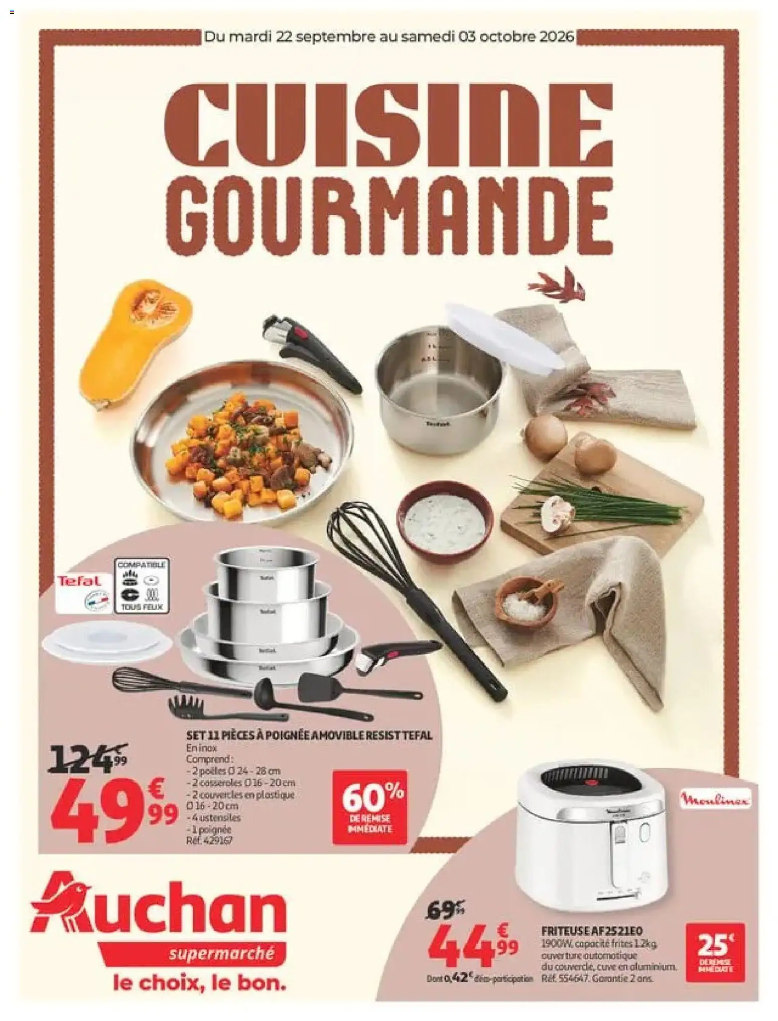 Prévisualisation de Auchan Cuisine gourmande supers du magasin Auchan formulaire valide 22/09/2026