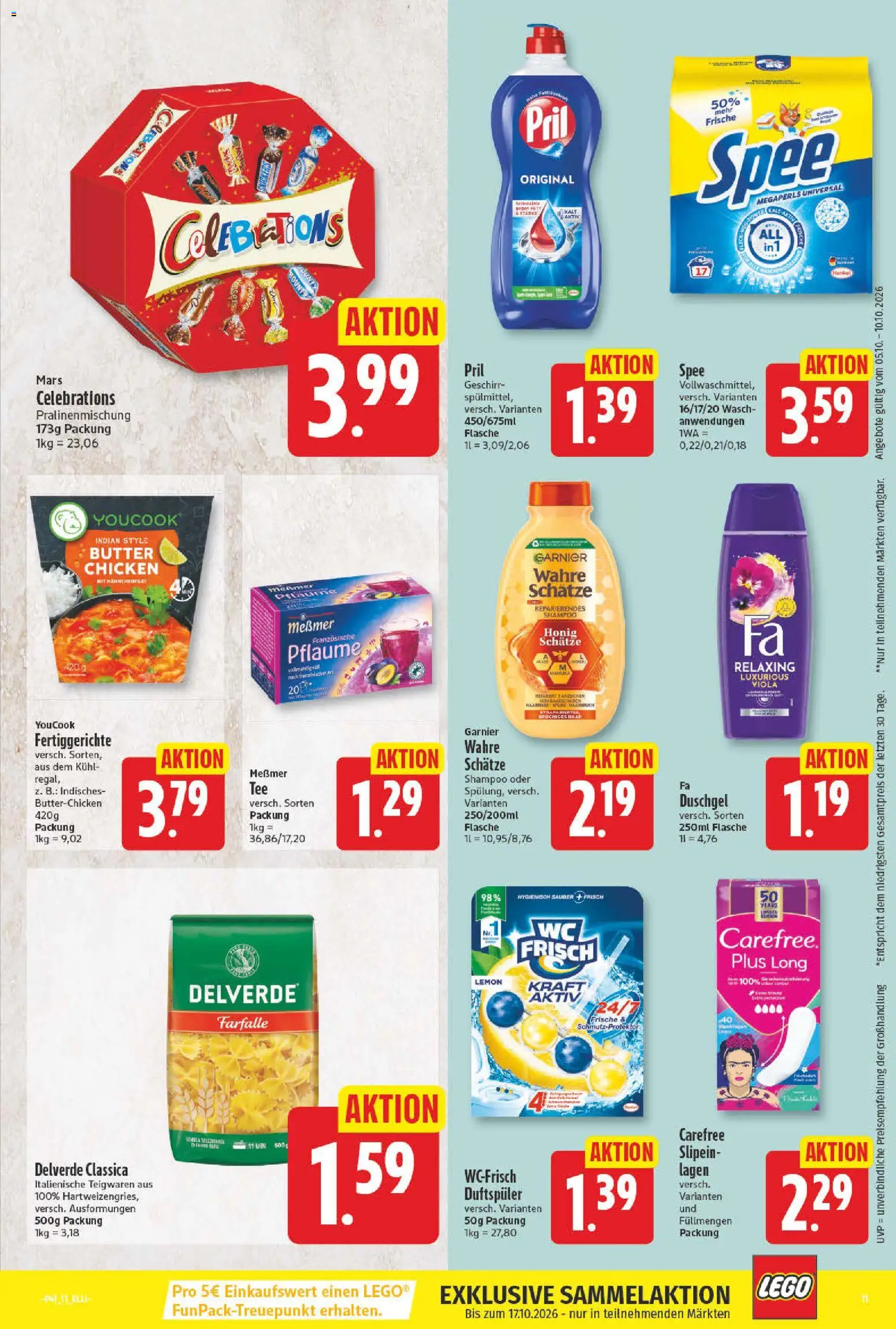 Vorschau von dem Prospekt des Geschäftes Elli Markt, gültig ab dem 05.10.2026 - Butter, Spee, Shampoo, Youcook, Duschgel, Messmer, Fertiggerichte, Pril