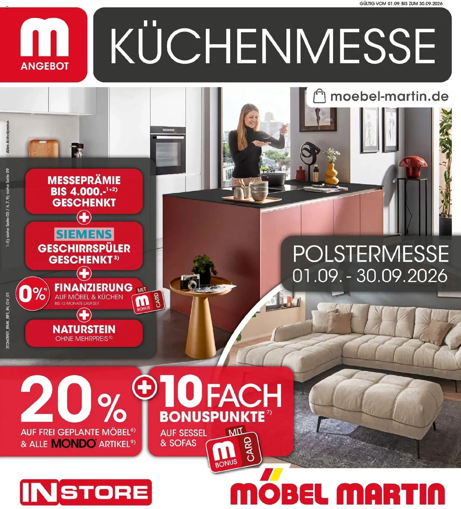 Vorschau von dem Prospekt des Geschäftes Möbel Martin, gültig ab dem 01.09.2026