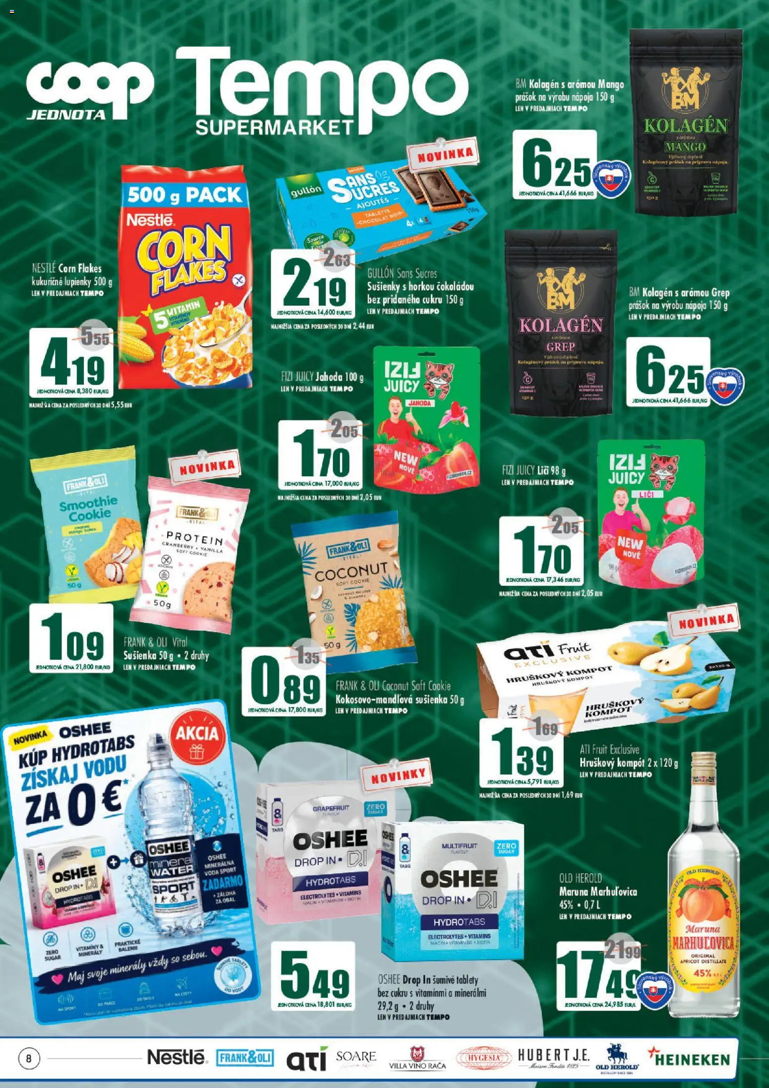 Náhľad COOP Jednota letáku platného od 15.10.2026 - Mango, Protein, Voda, Víno, Liči, Kolagén, Grep, Sušienky