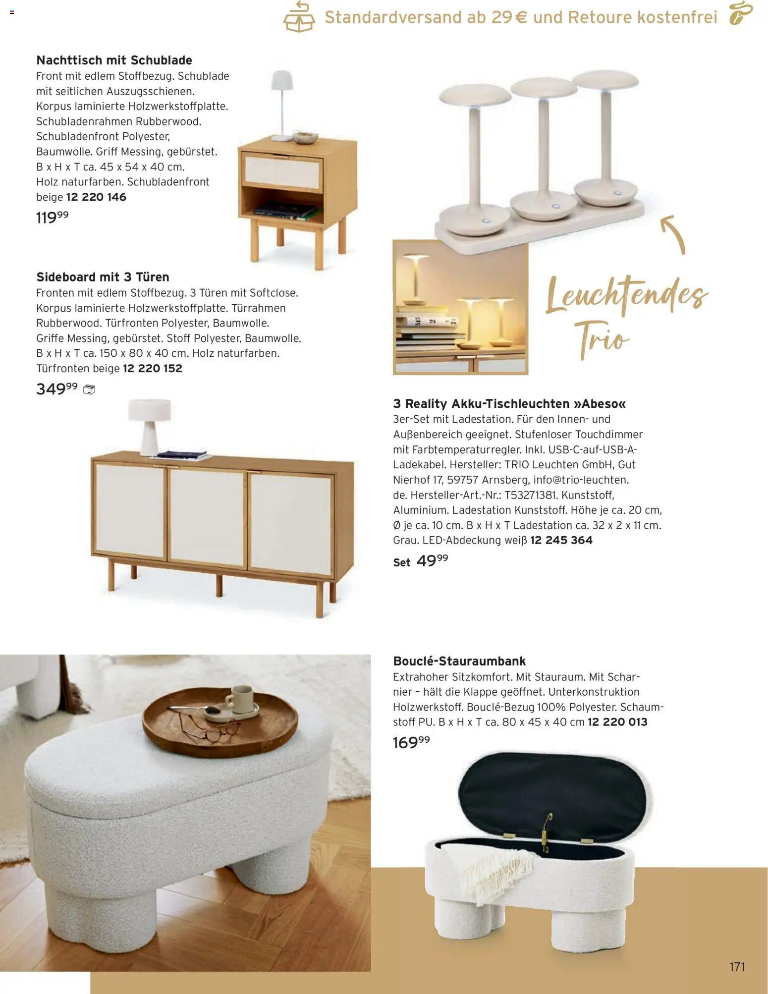 Vorschau von dem Prospekt des Geschäftes Tchibo, gültig ab dem 01.11.2026 - Sideboard, Nachttisch