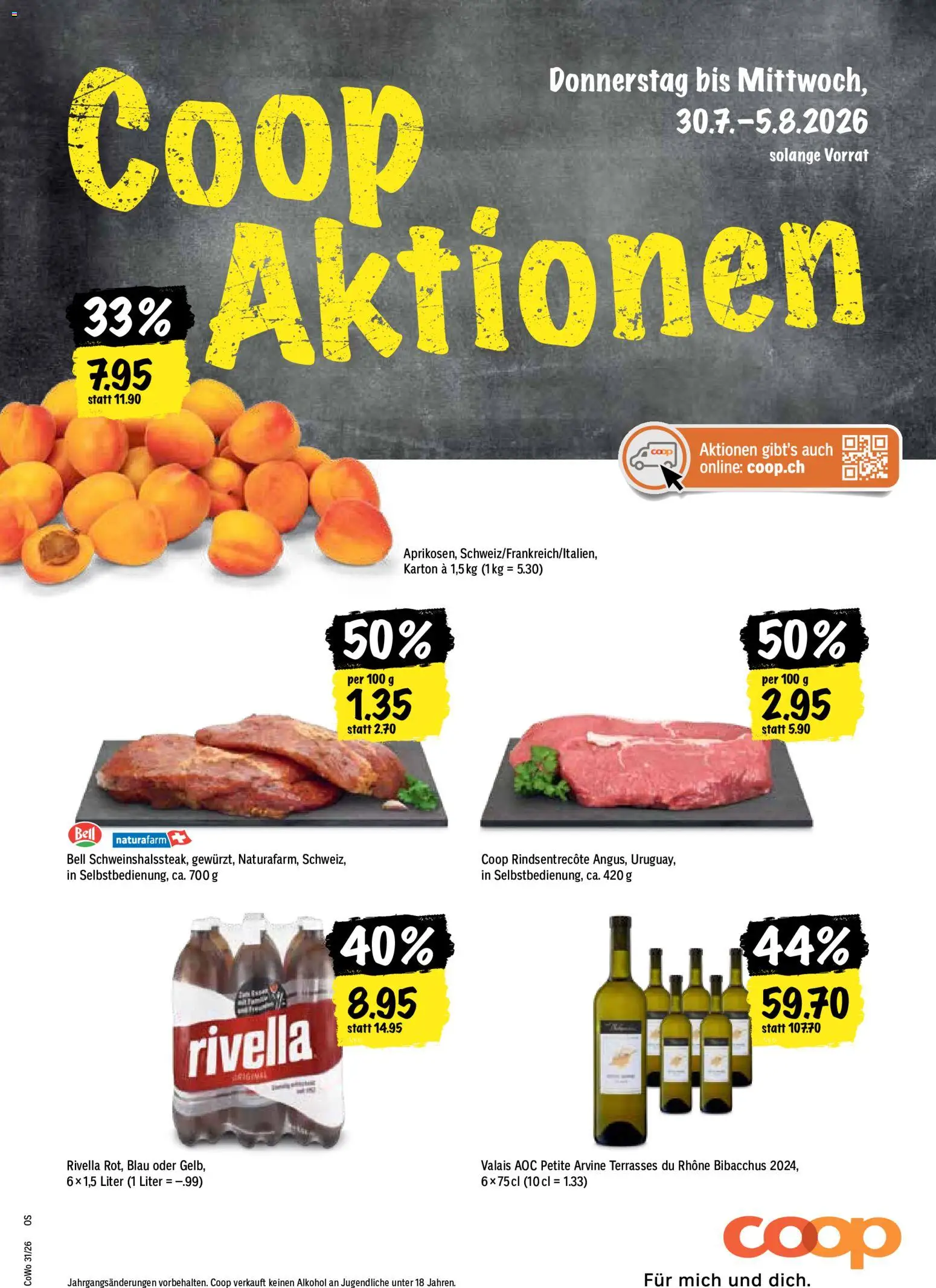 Vorschau des Merkblatts Coop aktionen vom Shop Coop gültig von 30.07.2026 bis 05.08.2026