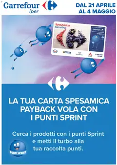 Anteprima dell'opuscolo Carrefour volantino Iper - Punti Sprint Payback dal negozio Carrefour valido da 21/04/2026