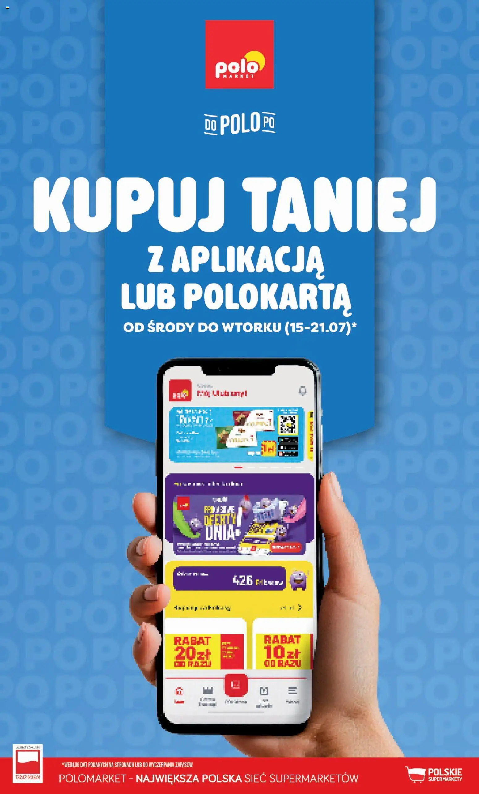 Pogląd gazetki "POLOmarket gazetka - Kupuj taniej" ze sklepu POLOmarket ważnej od 15.07.2026