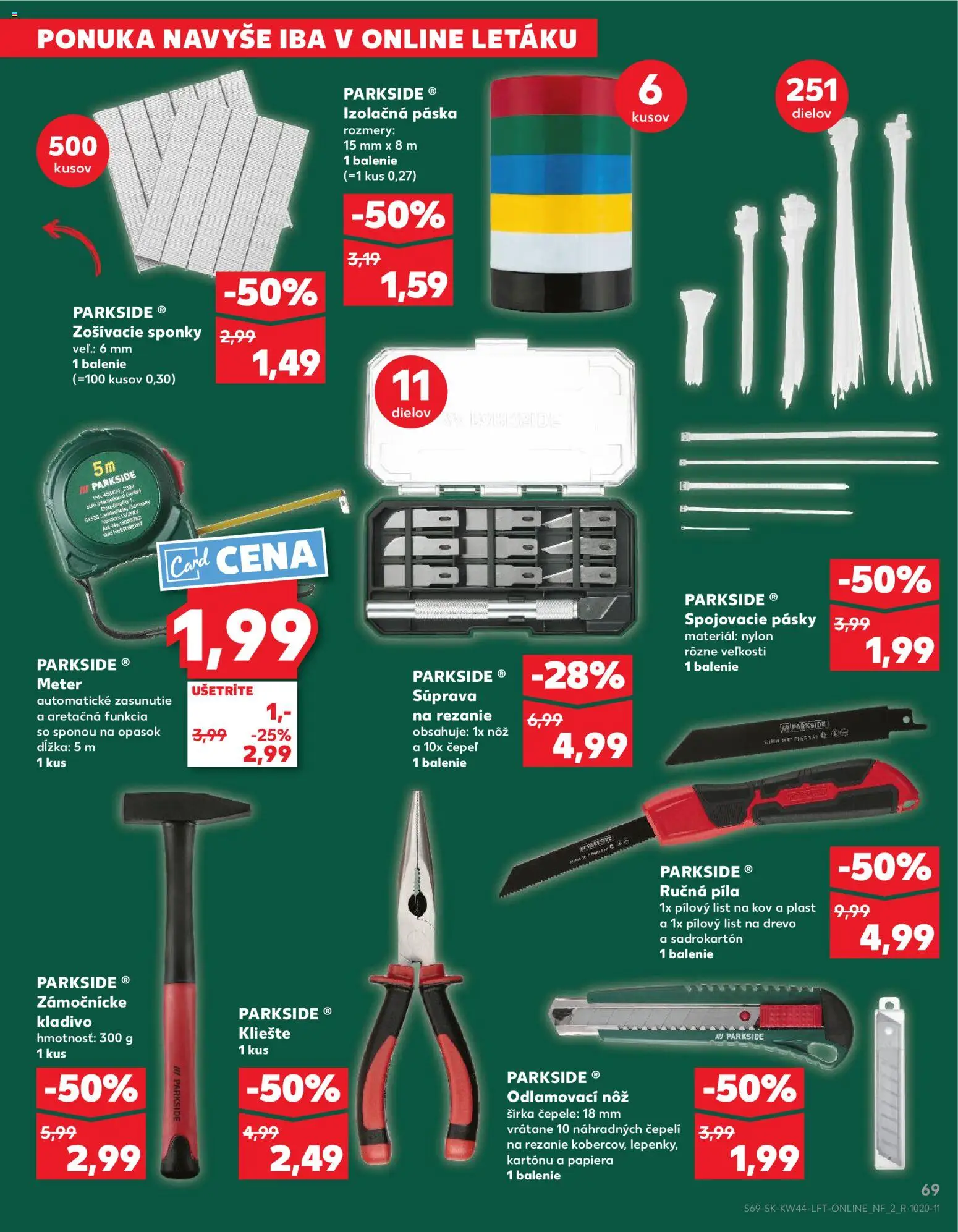Náhľad Kaufland letáku platného od 30.10.2025 - Parkside, Píla, Opasok