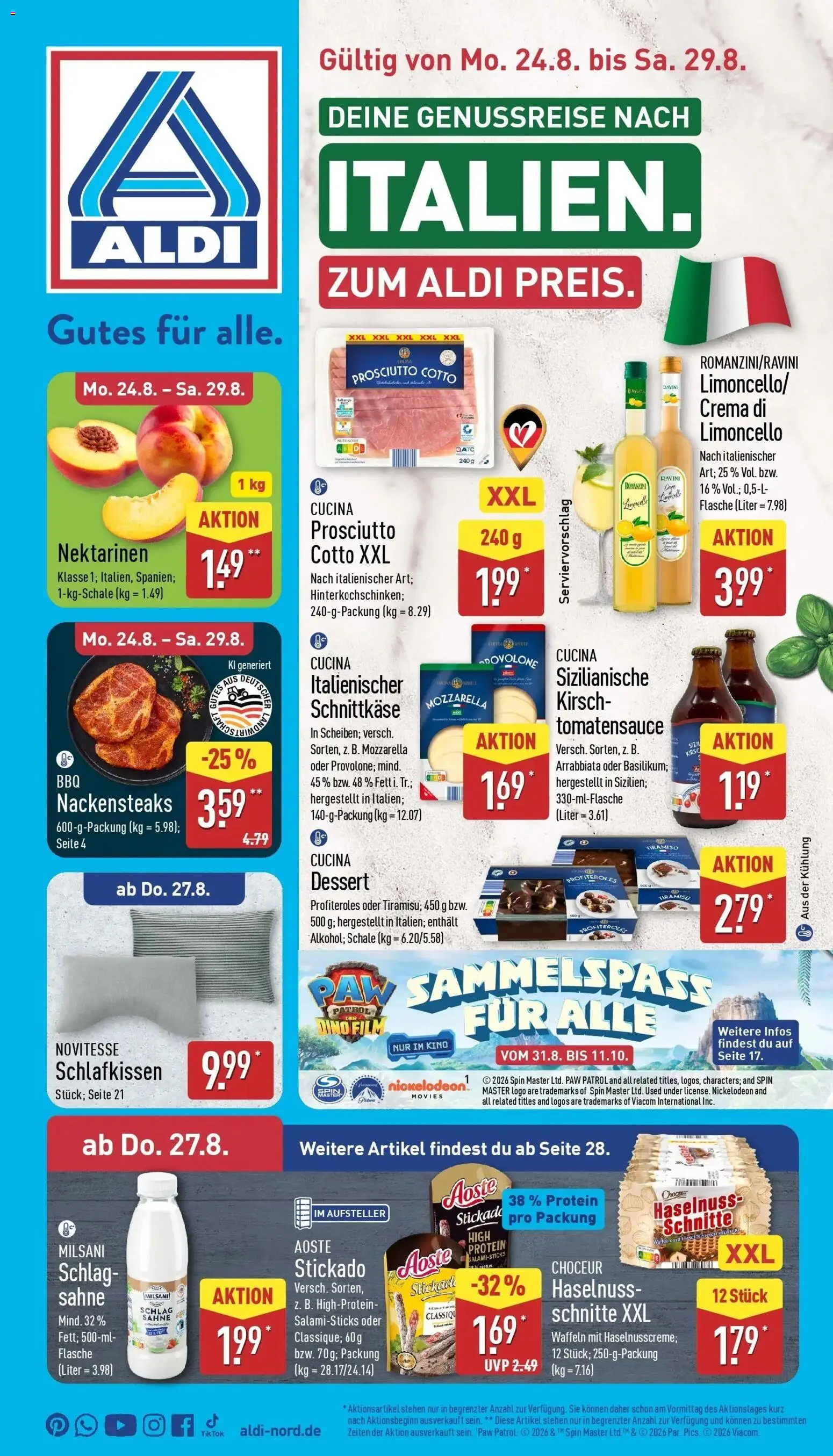 Vorschau von dem Prospekt des Geschäftes Aldi, gültig ab dem 24.08.2026