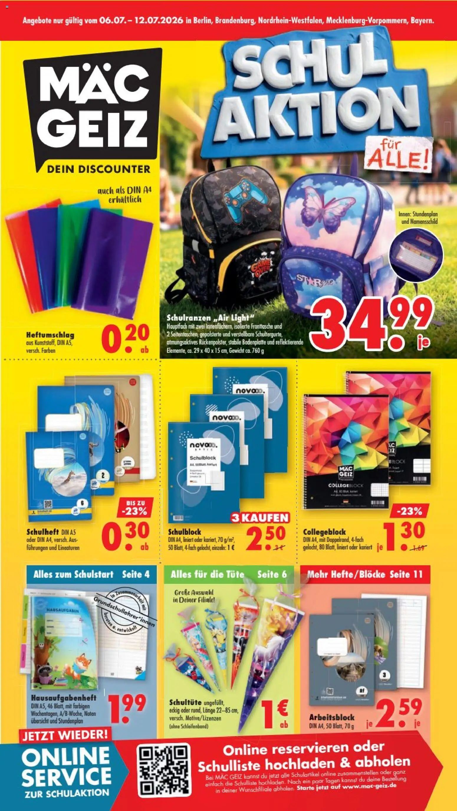 Vorschau von dem Prospekt des Geschäftes Mäc Geiz, gültig ab dem 06.07.2026