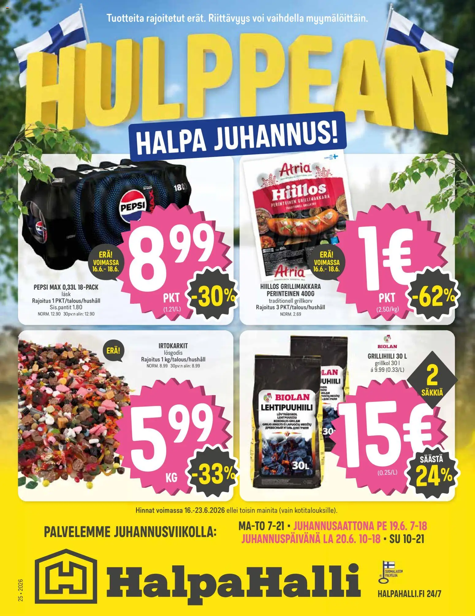 Kaupan Halpa Halli Halpa Halli tarjoukset esikatselu, voimassa 16/06/2026