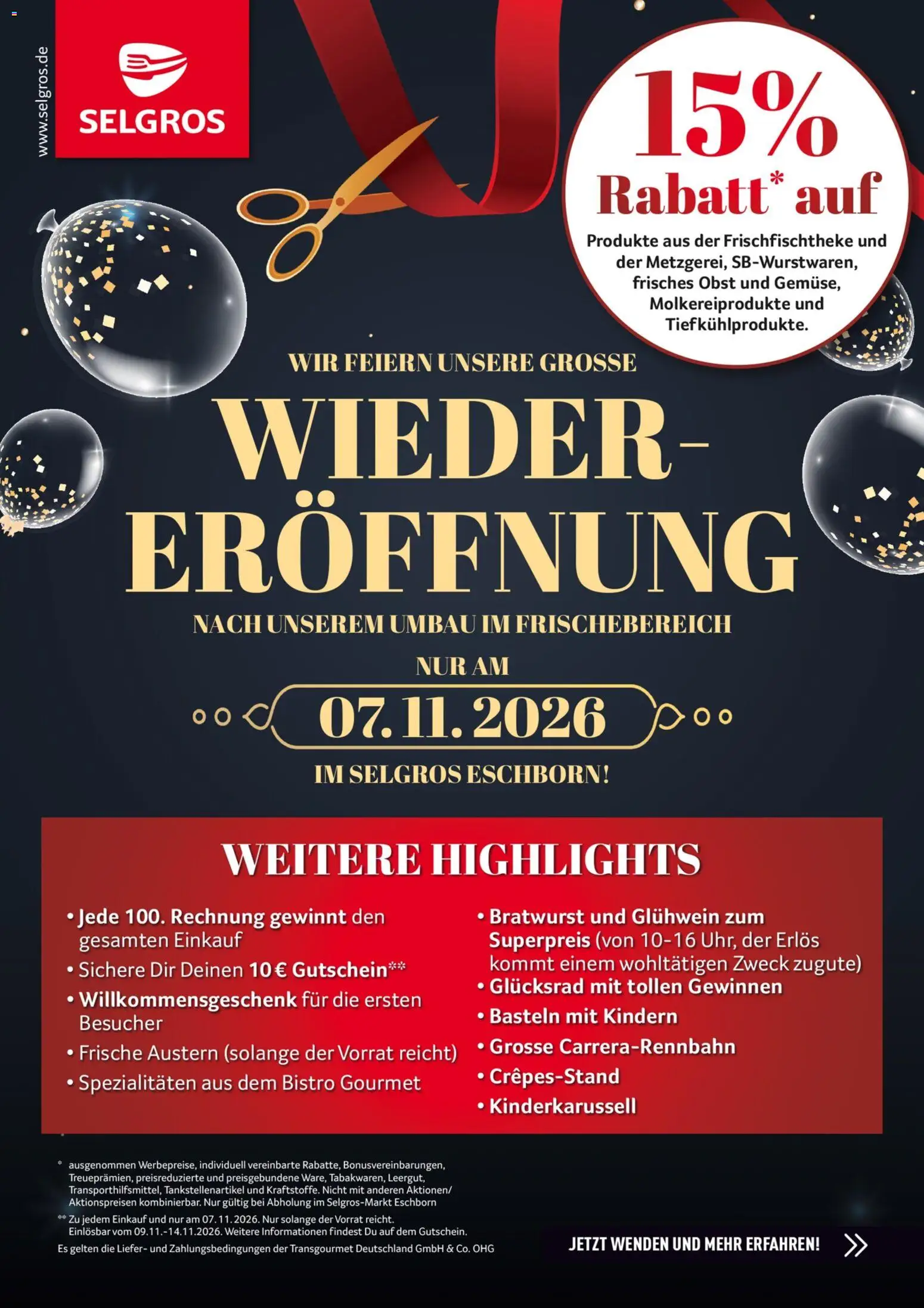Vorschau von dem Prospekt des Geschäftes Selgros, gültig ab dem 07.11.2026 - Bratwurst, Obst, Spezialitäten