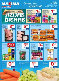 Skatīt Maxima akciju bukletu, derīgs no 15.09.2026.