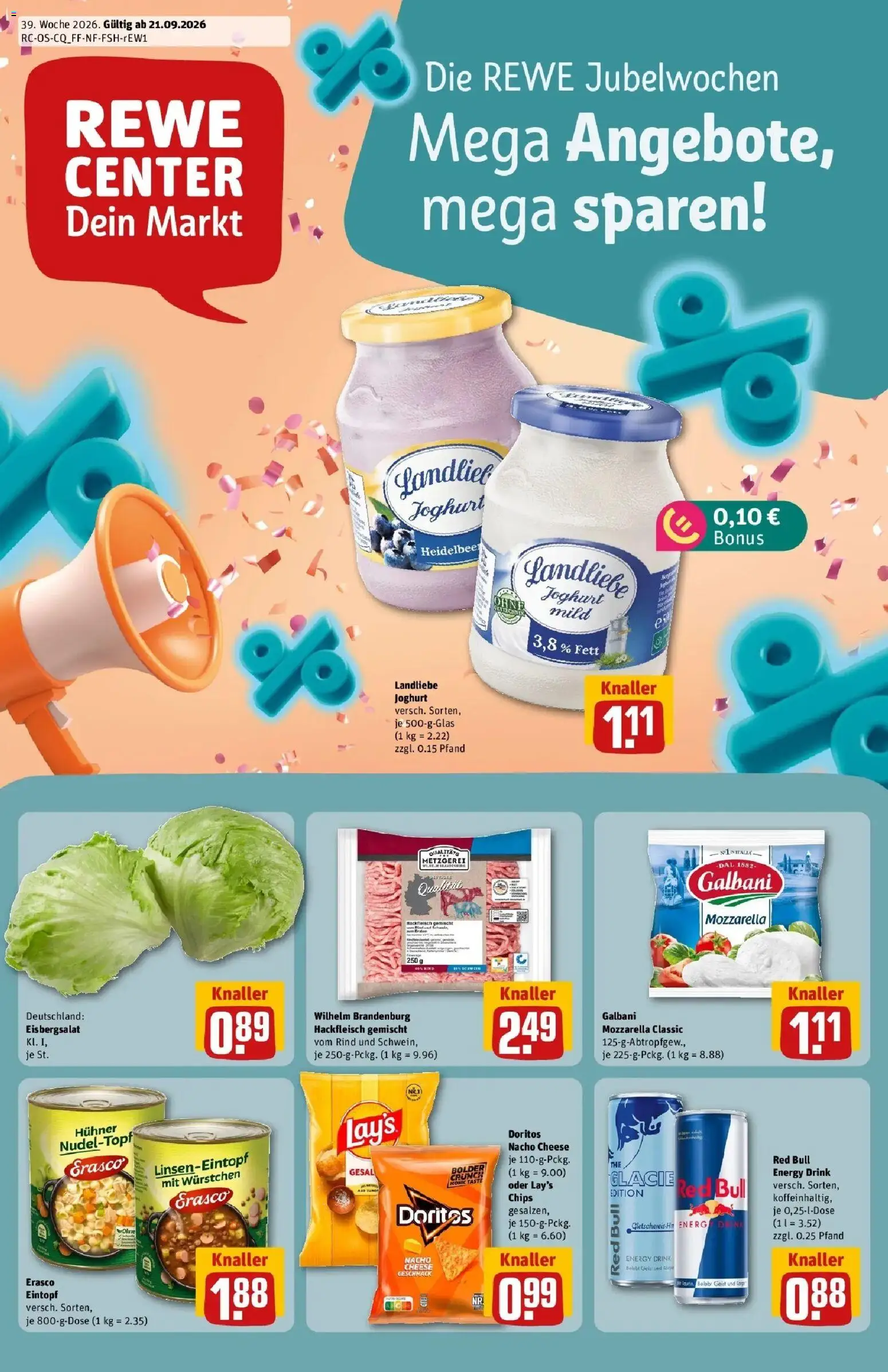 Vorschau von dem Prospekt des Geschäftes Rewe, gültig ab dem 21.09.2026