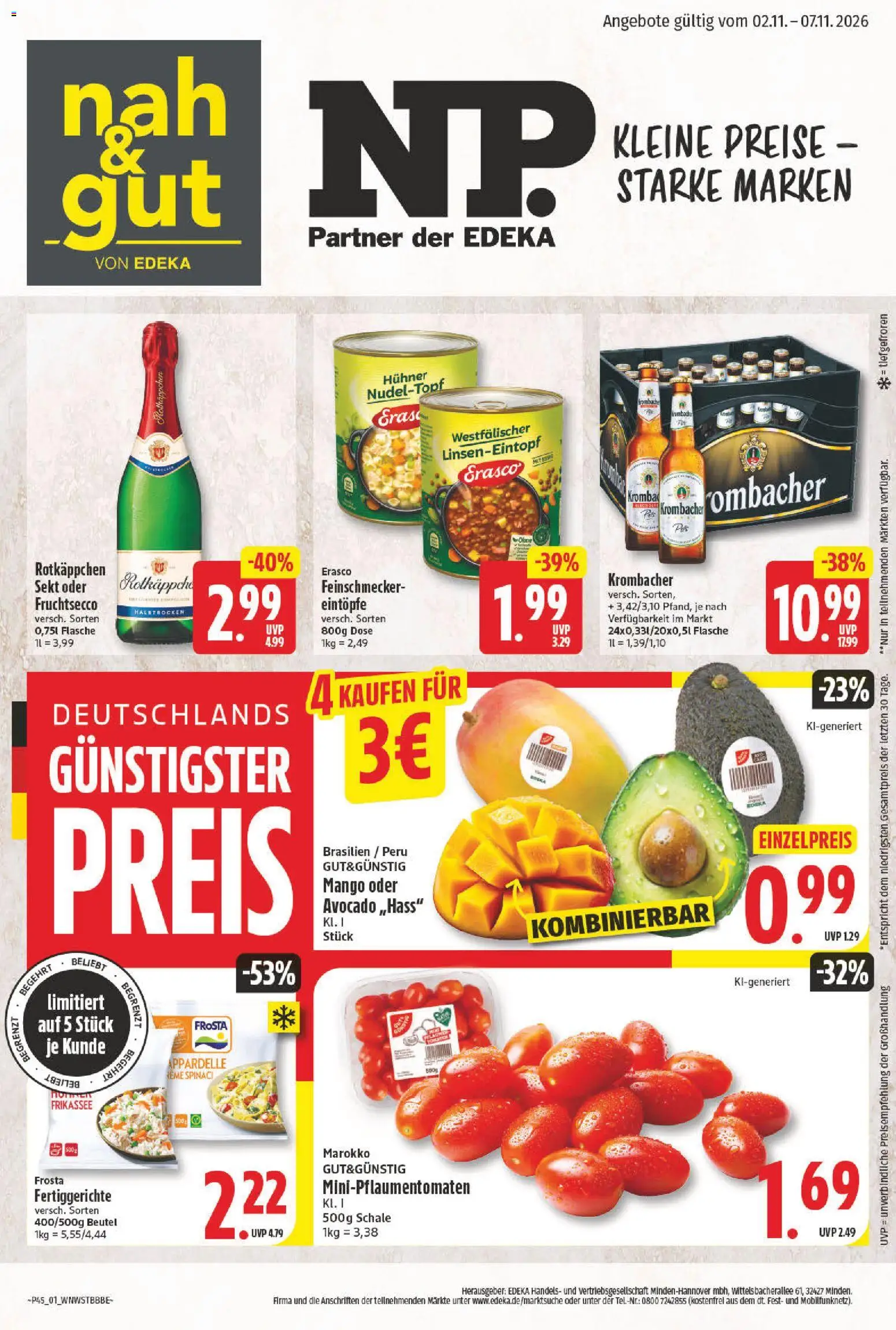 Vorschau von dem Prospekt des Geschäftes NP Discount, gültig ab dem 02.11.2026