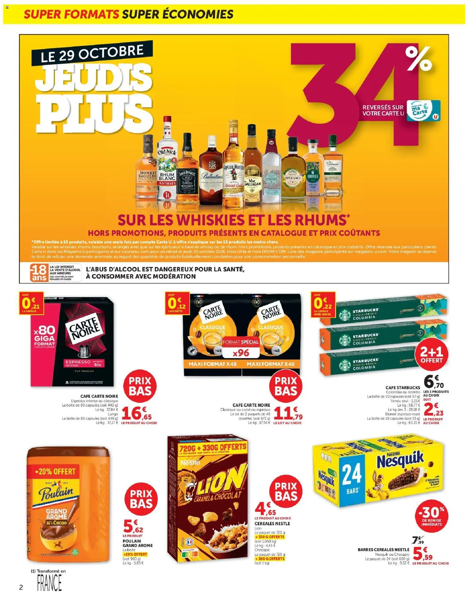 Prévisualisation de Super U - Les prix bas de la semaine du magasin Super U formulaire valide 27/10/2026