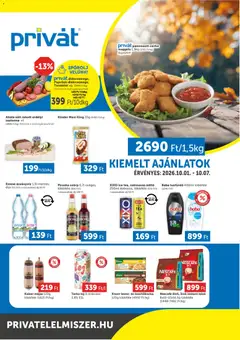 PRIVÁT - PRIVÁT Déli vármegyék megtekintése, amely érvényes 2026.10.01.-től