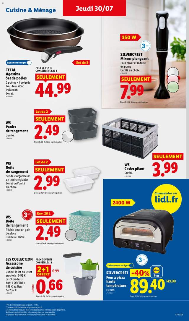 Nouveau catalogue Lidl à partir du 30/07