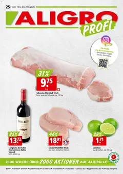 Vorschau des Merkblatts Aligro aktionen Schlieren, Gossau SG, Frauenfeld, Rapperswil-Jona, Sargans, Bern vom Shop Aligro gültig von 15.06.2026 bis 20.06.2026