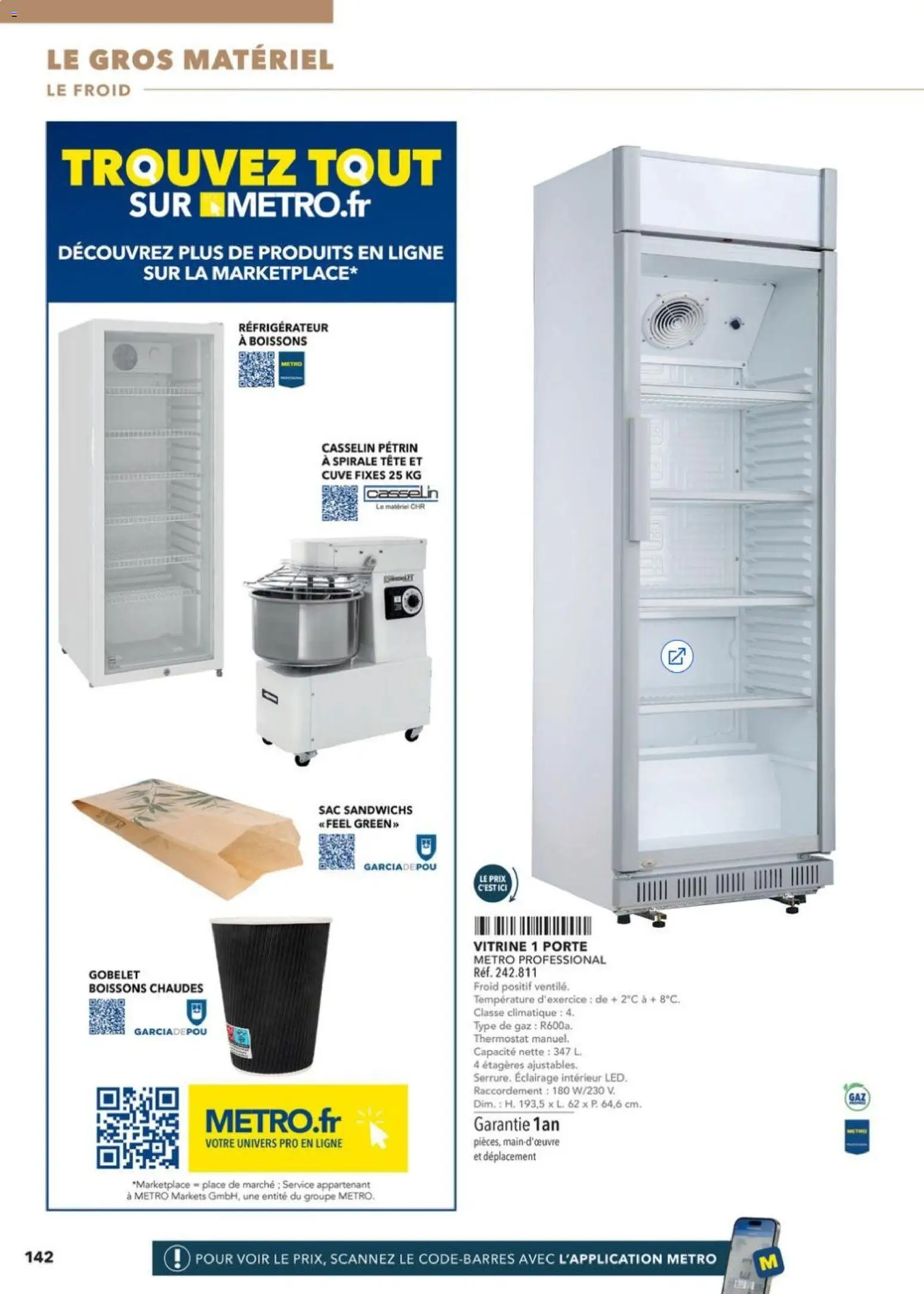Prévisualisation de Boulangers Pâtissiers du magasin METRO formulaire valide 30/04/2026 - Sac, Réfrigérateur, Porte, Vitrine, Éclairage, Boissons