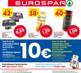 Anteprima dell'opuscolo Eurospar volantino Bolzano dal negozio Eurospar valido da 17/09/2026