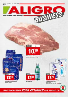 Vorschau des Merkblatts Aligro aktionen Business Schlieren, Gossau SG, Frauenfeld, Rapperswil-Jona, Sargans, Bern vom Shop Aligro gültig von 17.08.2026 bis 22.08.2026