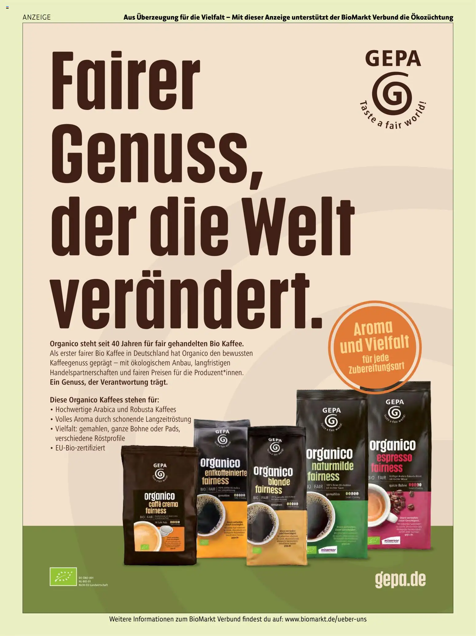 Vorschau von dem Prospekt des Geschäftes Denns BioMarkt, gültig ab dem 17.07.2026 - Kaffee