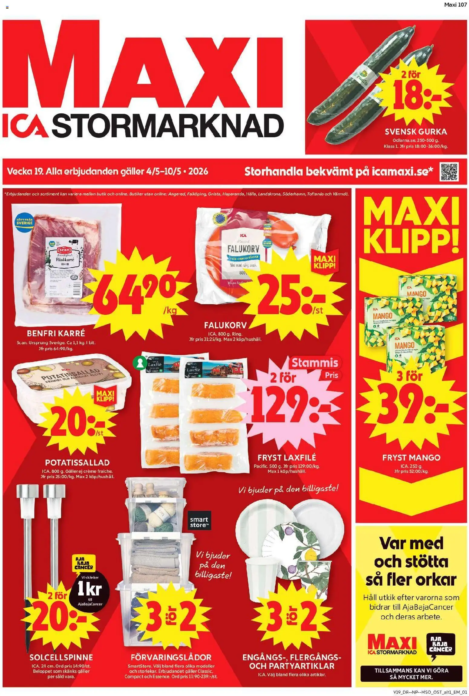 Förhandsgranska reklamblad ICA Maxi erbjudanden från butik ICA Maxi gäller från 04/05/2026