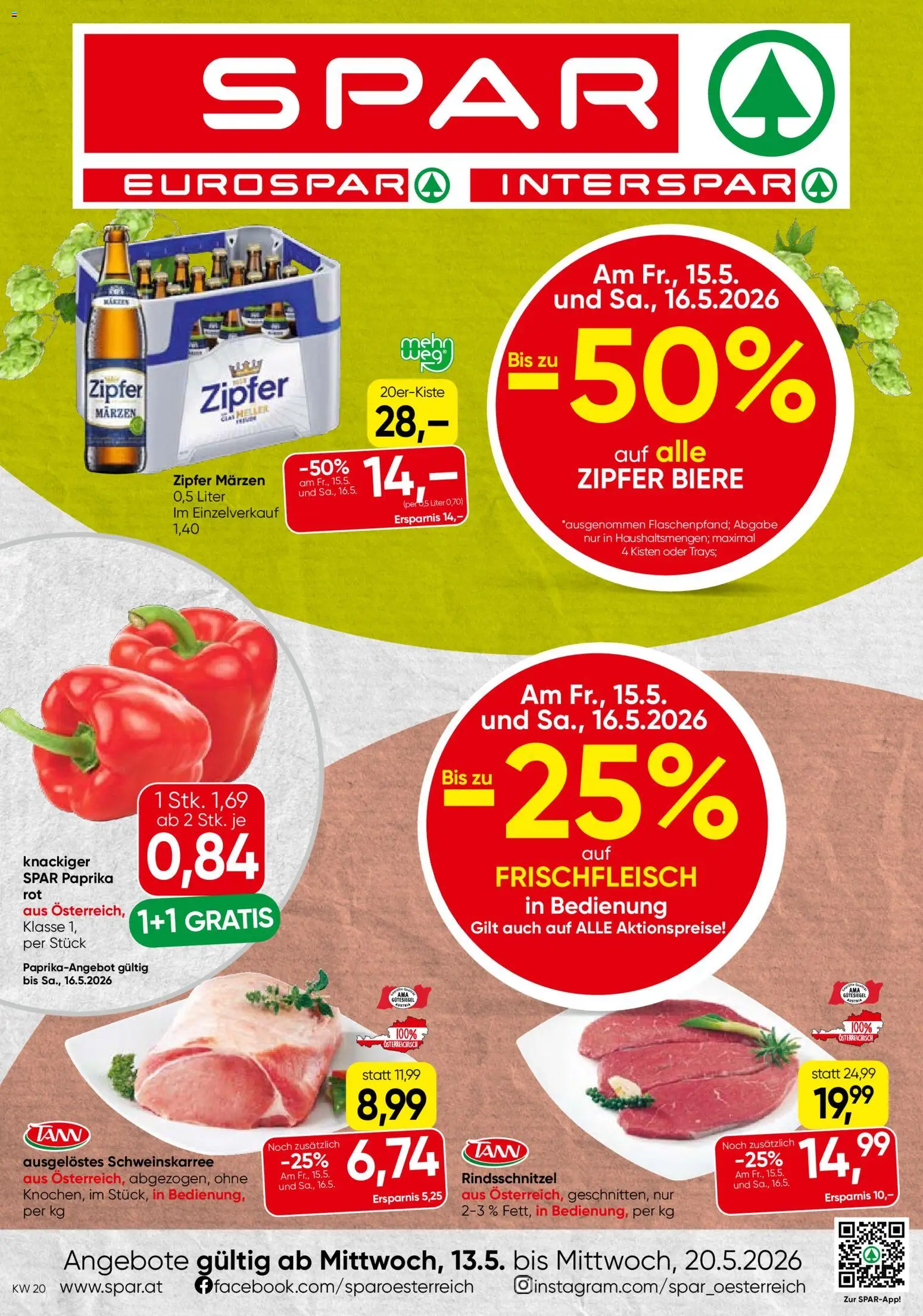 Vorschau der Angebote: Spar Spar Flugblatt - Tirol gültig ab 13.05.2026