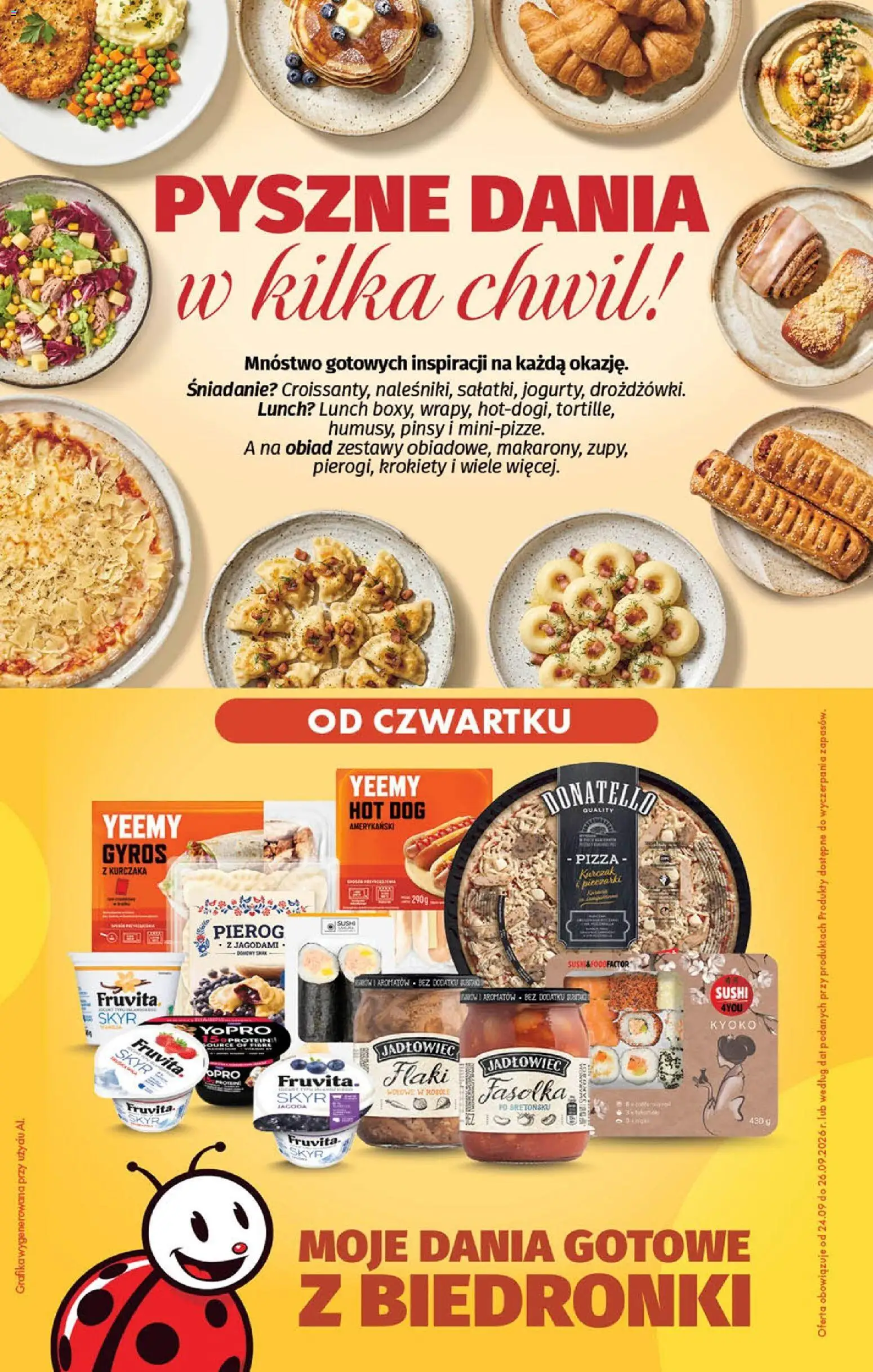 Pogląd gazetki "Biedronka gazetka - Szybki lunch" ze sklepu Biedronka ważnej od 24.09.2026