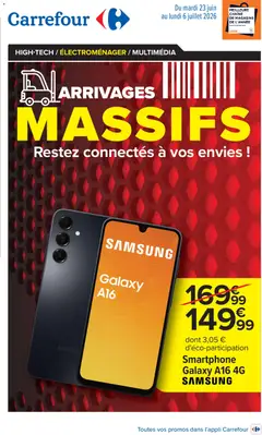 Prévisualisation de Carrefour Arrivages massifs, restez connectés à vos envies du magasin Carrefour formulaire valide 23/06/2026