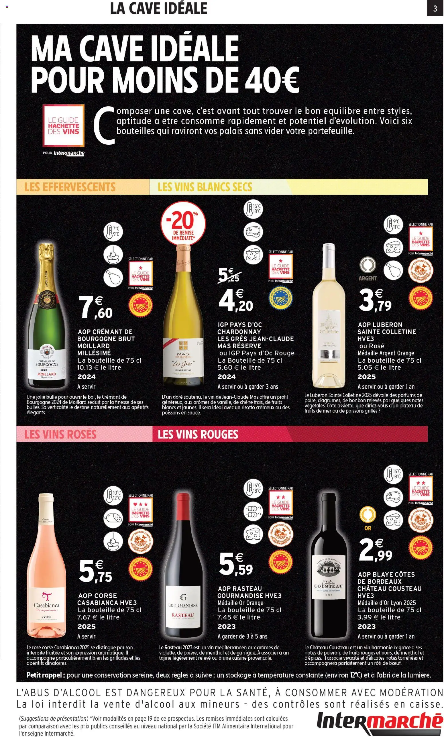 Prévisualisation de Intermarché - Foire aux vins du magasin Intermarché formulaire valide 08/09/2026 - Orange, Poissons, Tajine, Fruits de mer, Thé, Plateau, Bouteille, Crémant