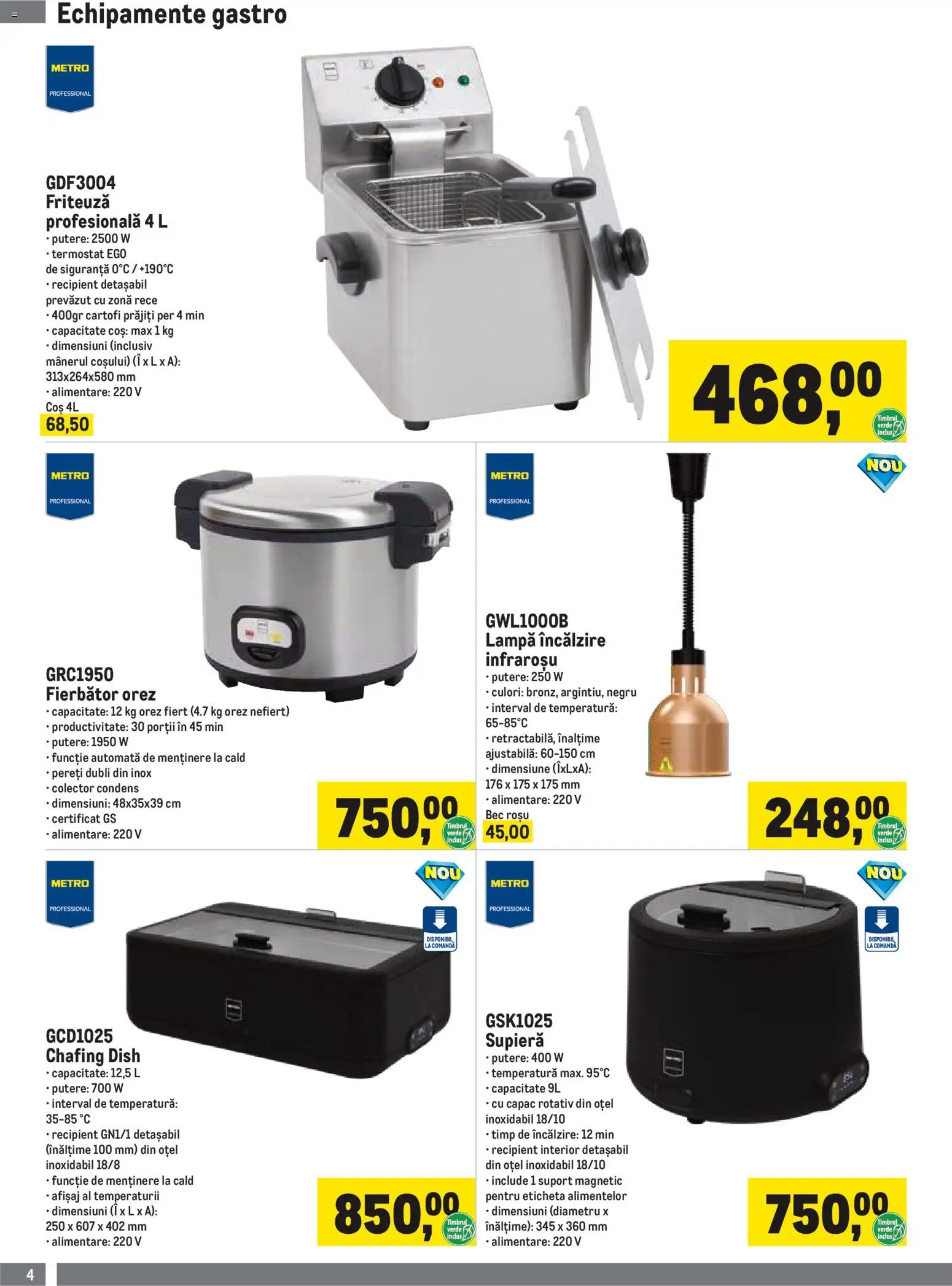 Previzualizarea de cataloage: Metro Metro Catalog Soluții Nealimentare pentru HoReCa valabil de la 01.10.2026 - Bec, Coș, Lampă, Orez, Cartofi, Suport, Friteuză, Gastro