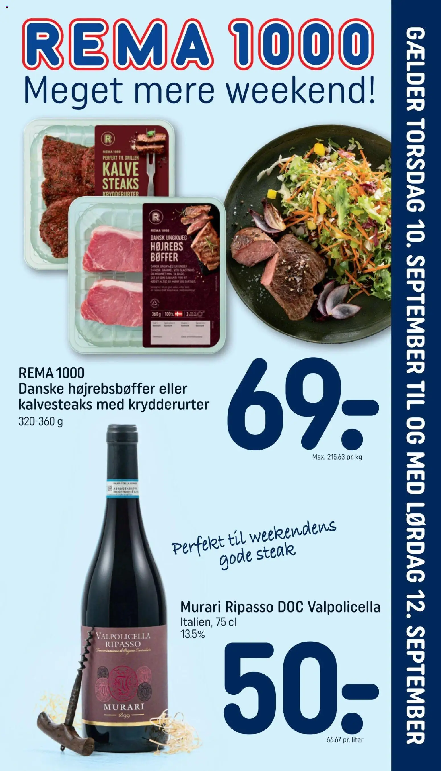 Eksempel på tilbudsavis Rema 1000 - Uge 37 Indstik fra butik Rema 1000 gyldig fra 10/09/2026