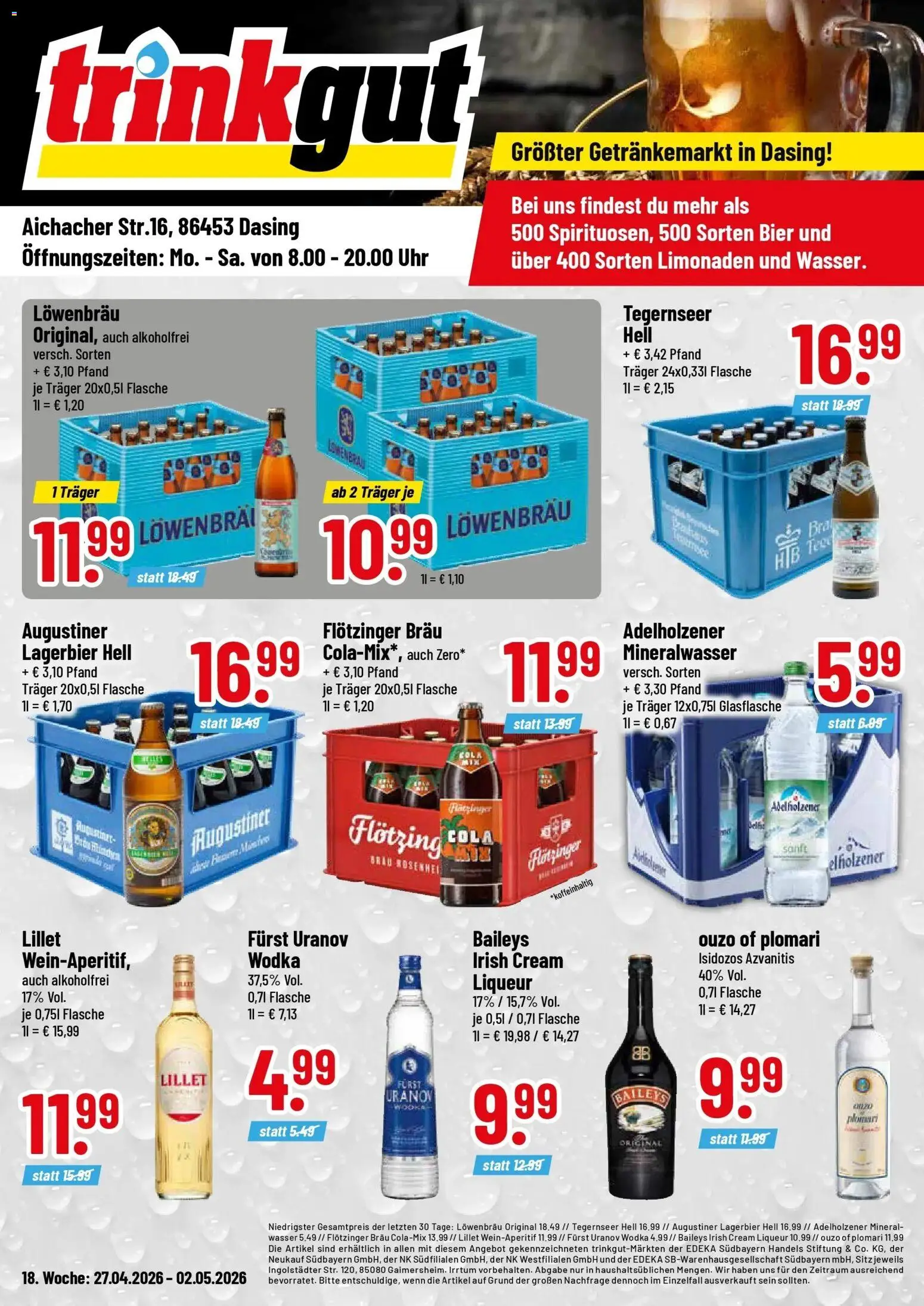 Vorschau von dem Prospekt des Geschäftes Trinkgut, gültig ab dem 27.04.2026