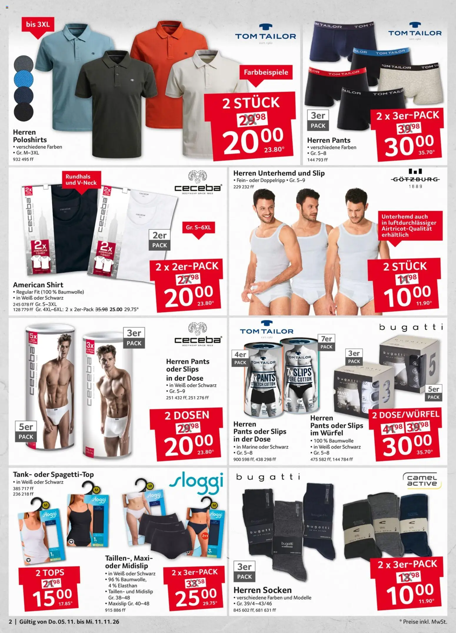 Vorschau von dem Prospekt des Geschäftes Selgros, gültig ab dem 05.11.2026 - Socken, Shirt, Slip, Unterhemd