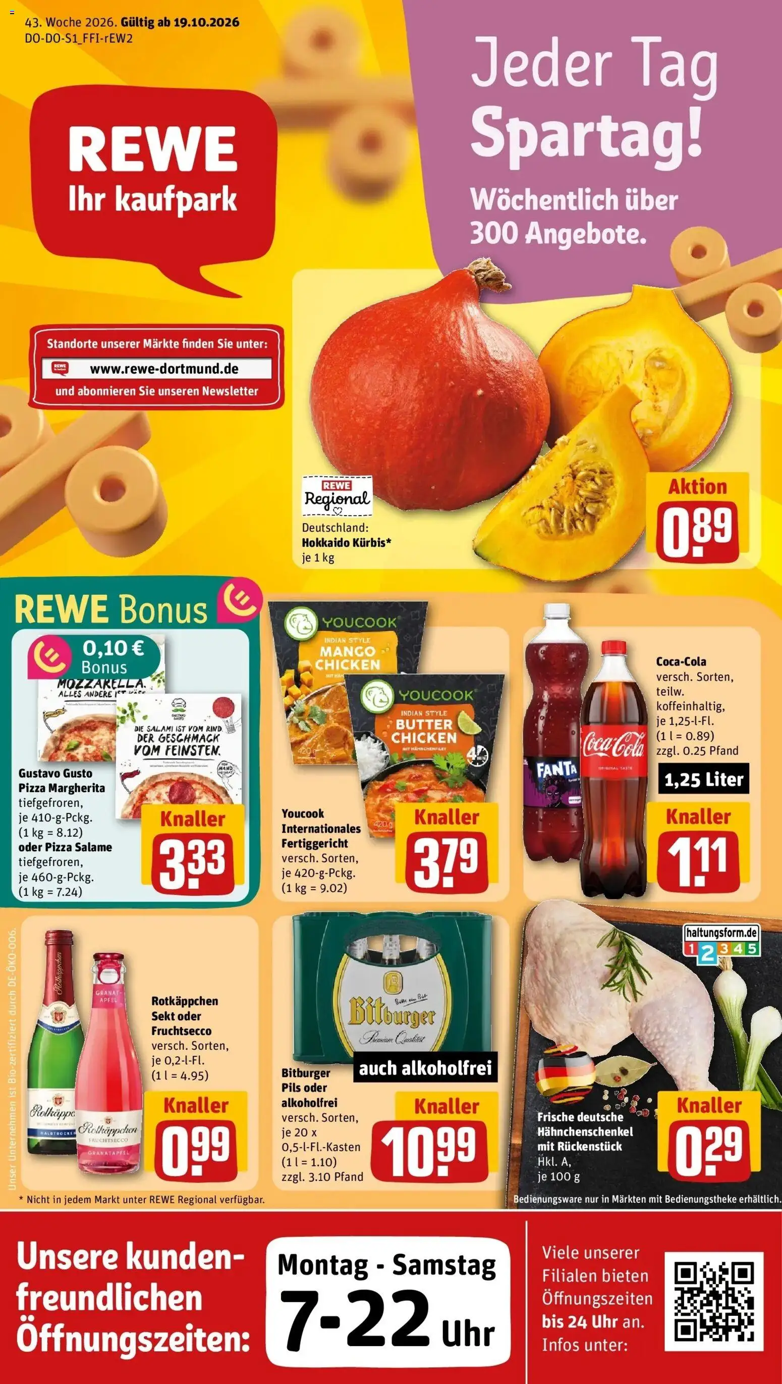 Vorschau von dem Prospekt des Geschäftes Rewe, gültig ab dem 19.10.2026